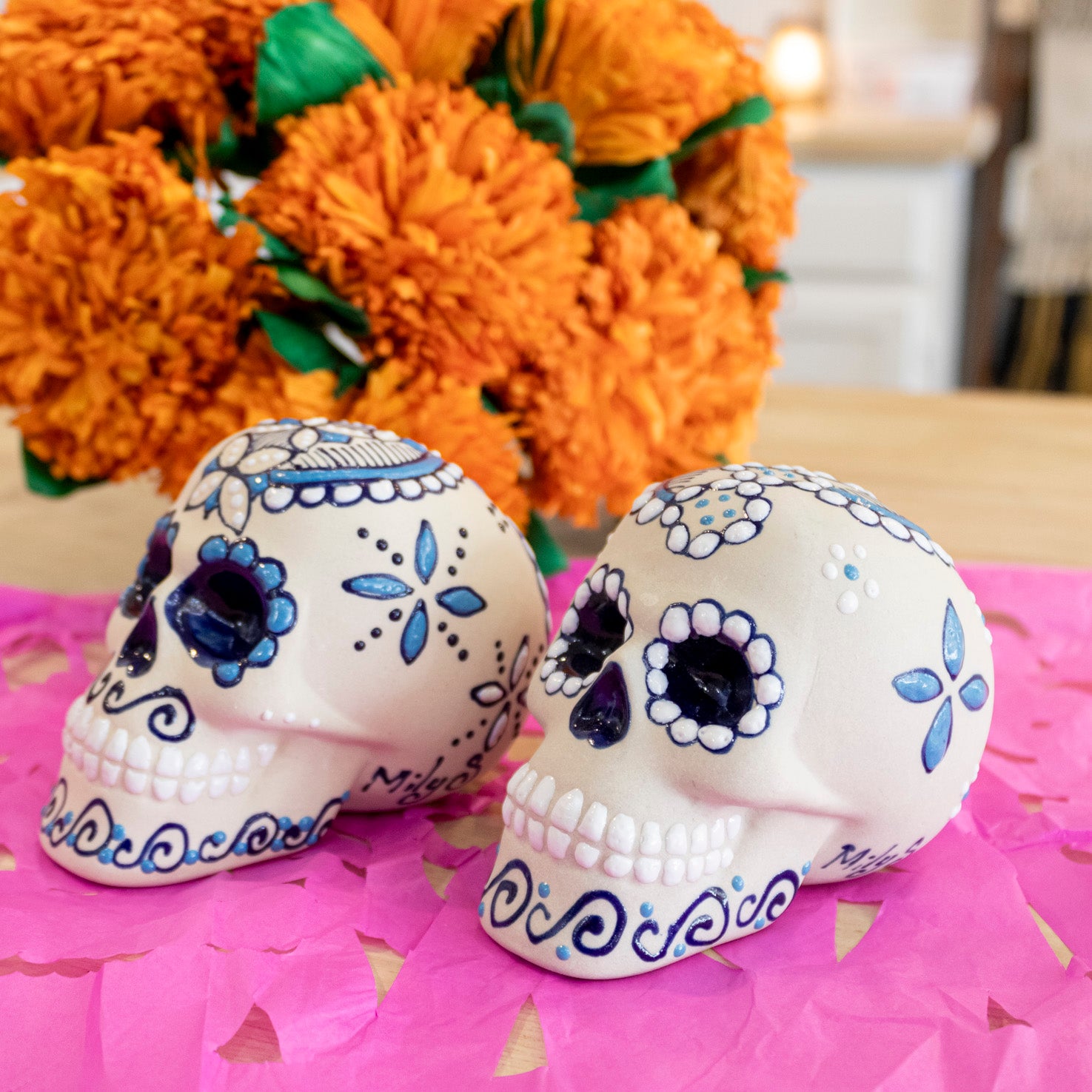 Hand-Painted Ceramic Sugar Skull