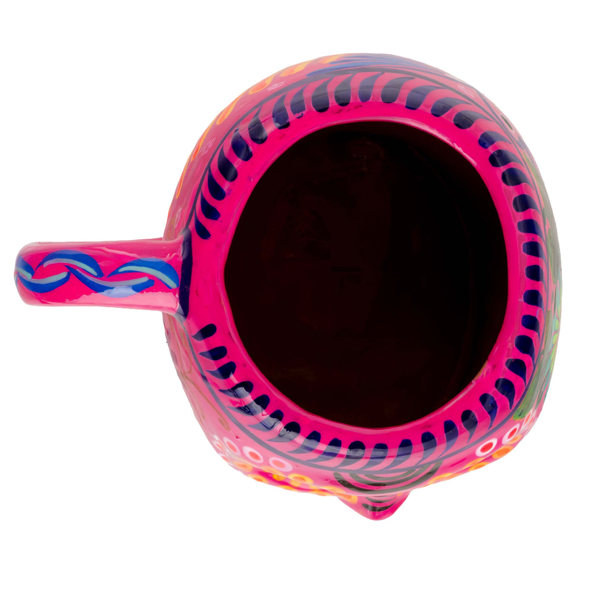 Sugar Skull Hand Painted Xalitla Clay Mug