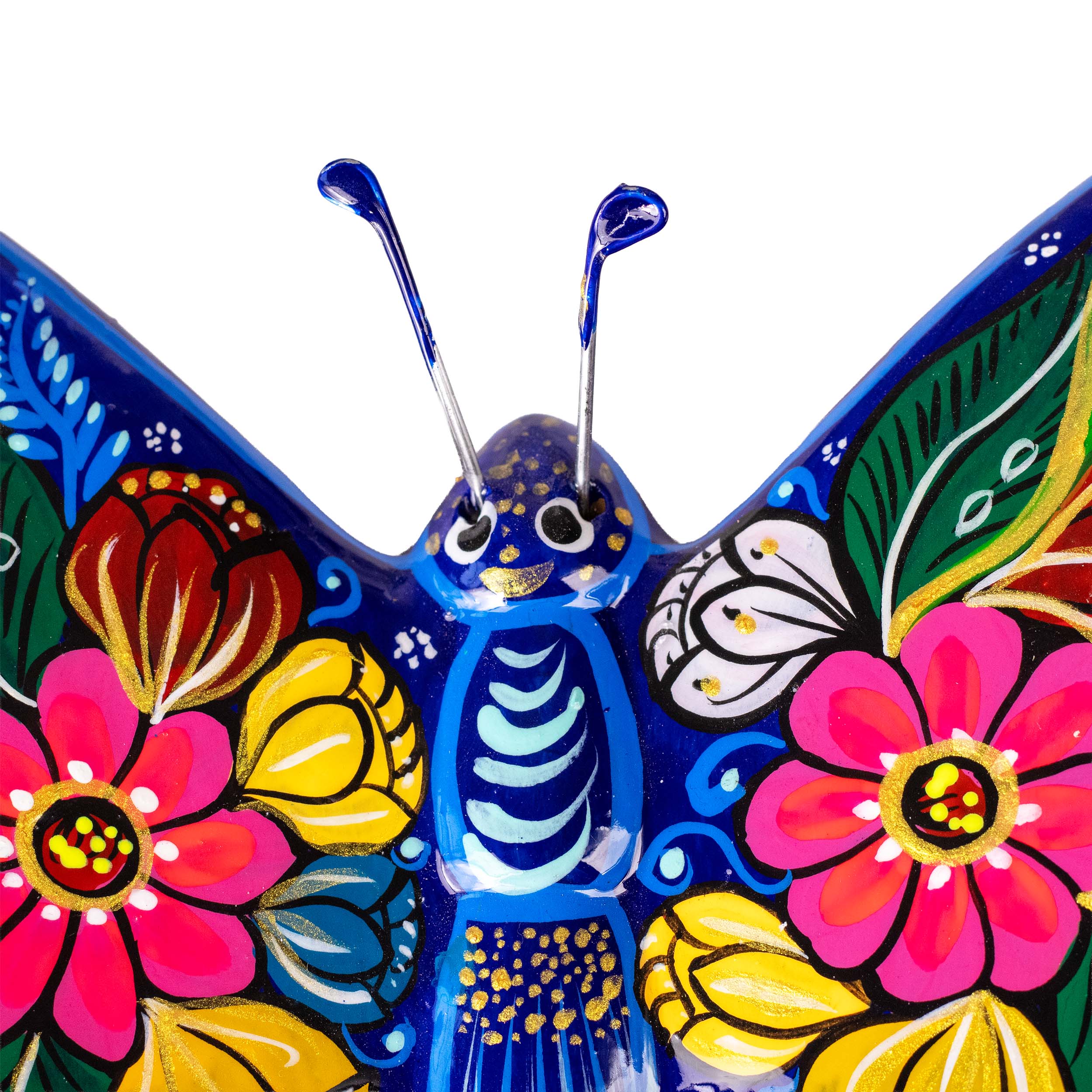 Hand-Painted Xalitla Butterfly Set of 3 Wall Decor