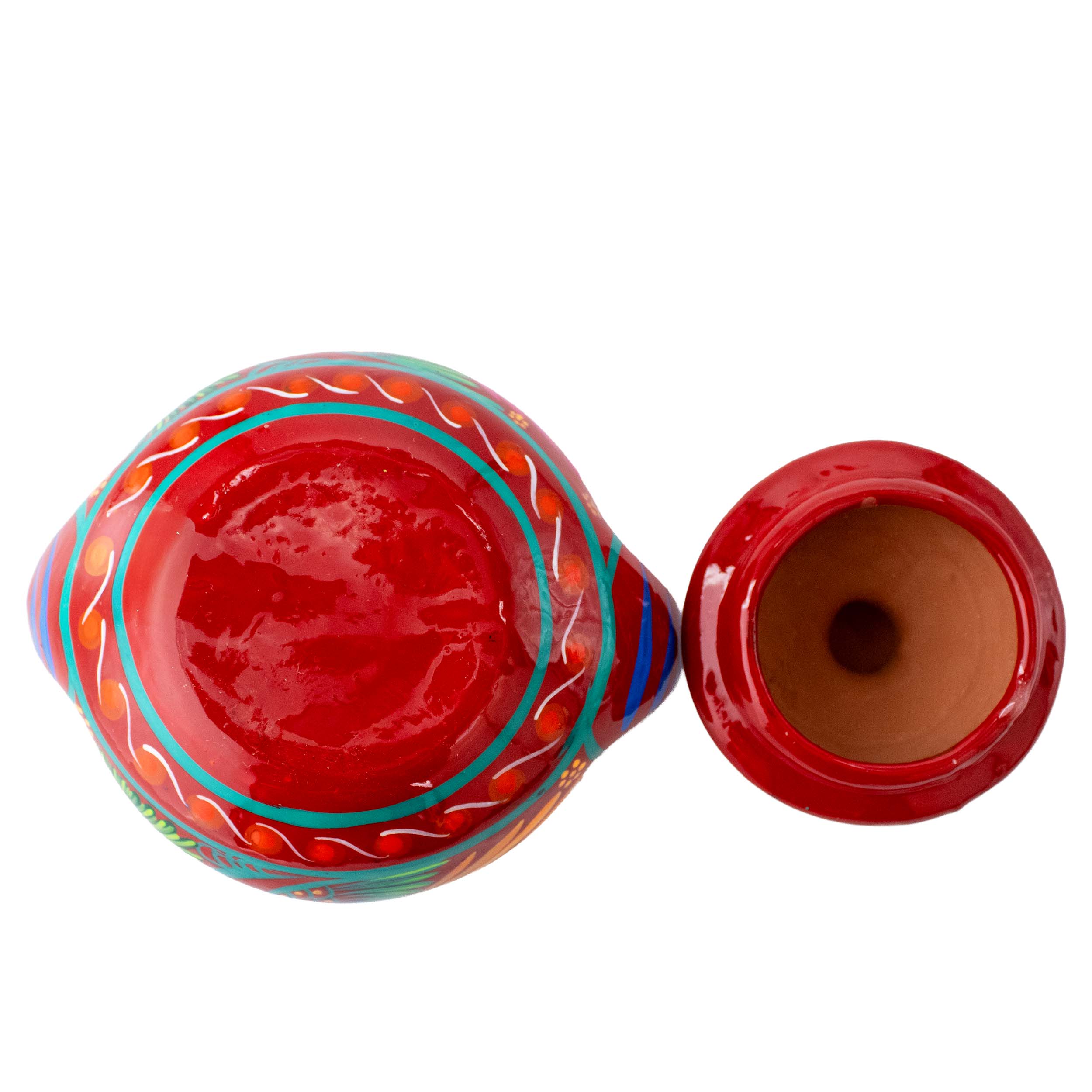 Hand-Painted Xalitla Clay Sugar Bowl