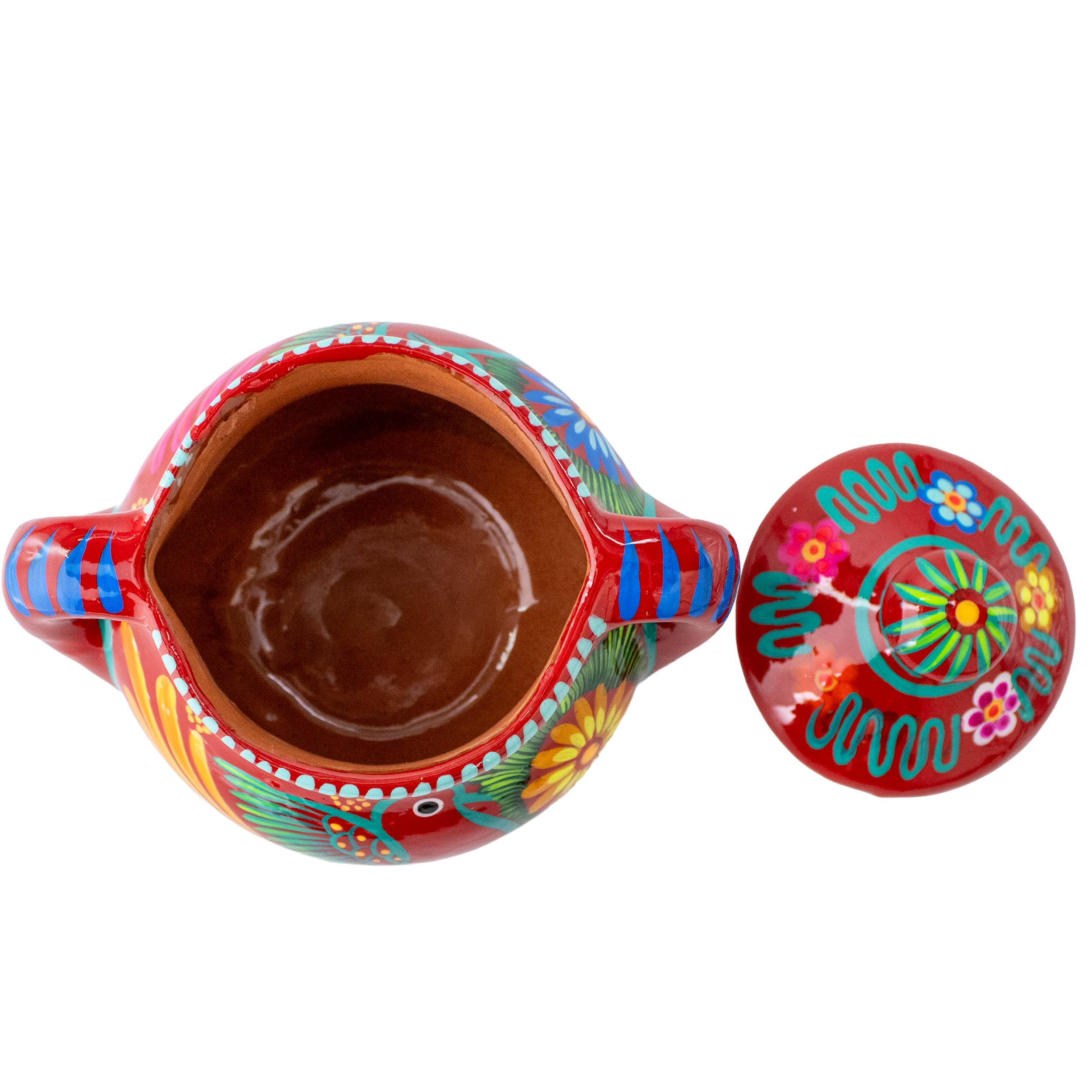 Hand-Painted Xalitla Clay Sugar Bowl
