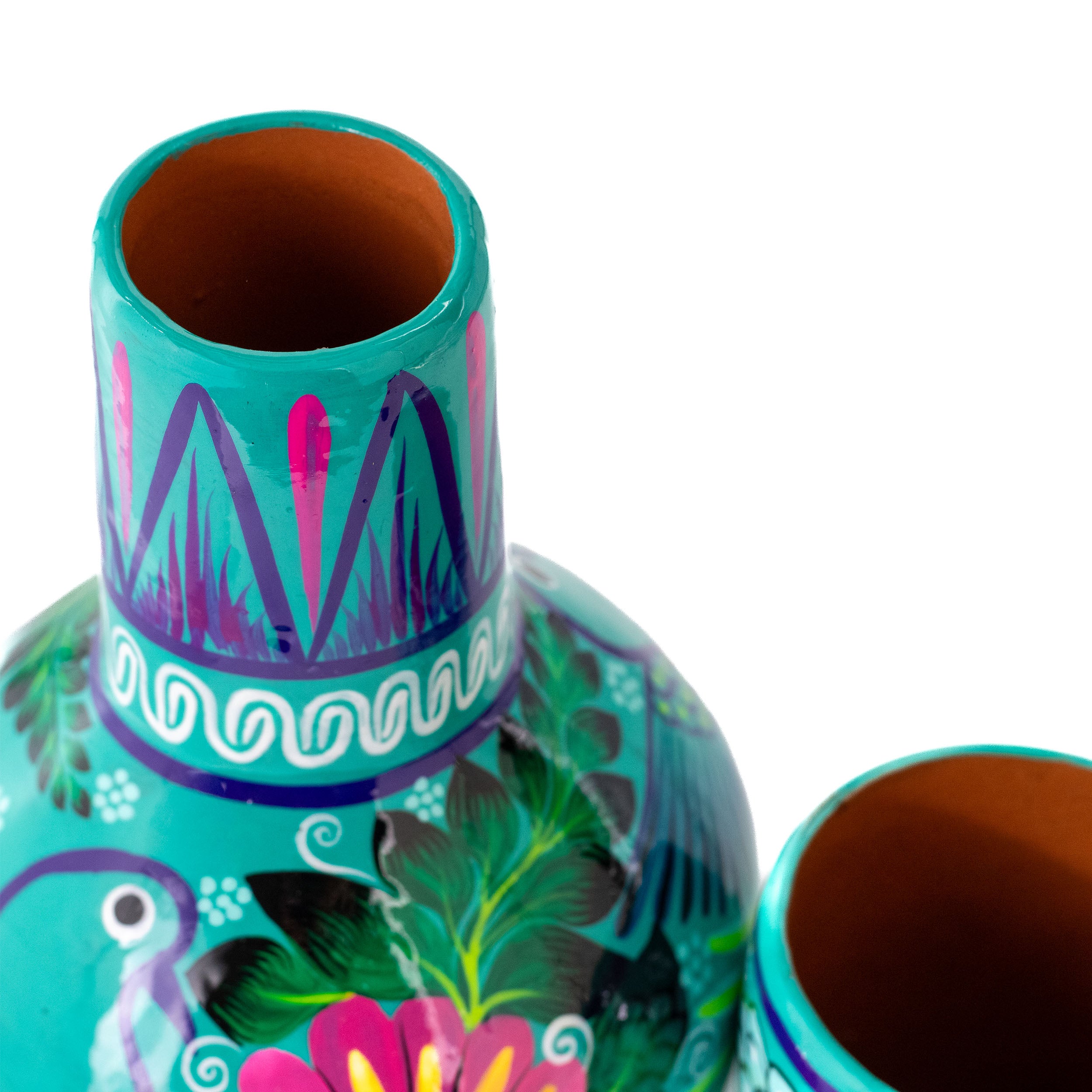 Xalitla Clay Garafe and Glass Set