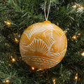 Jícara Natural Hand-Carved Round Christmas Ornament