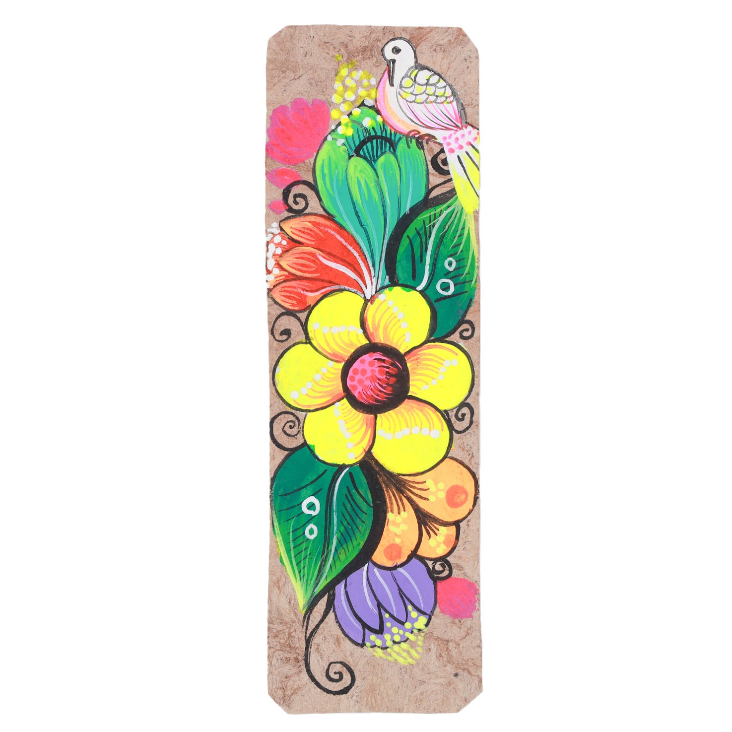 Hand-Painted Papel Amate Xalitla Bookmarks