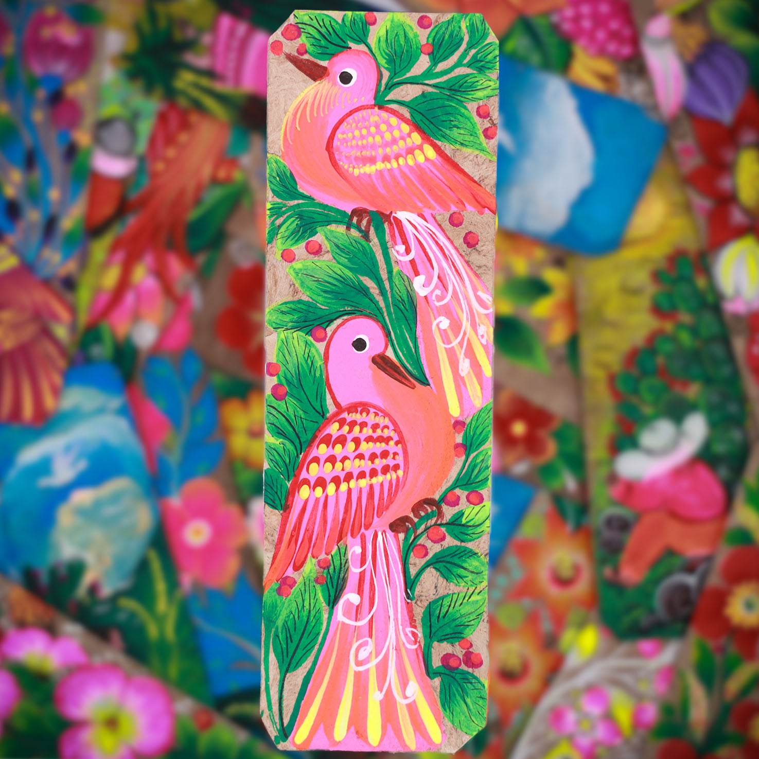 Hand-Painted Papel Amate Xalitla Bookmarks