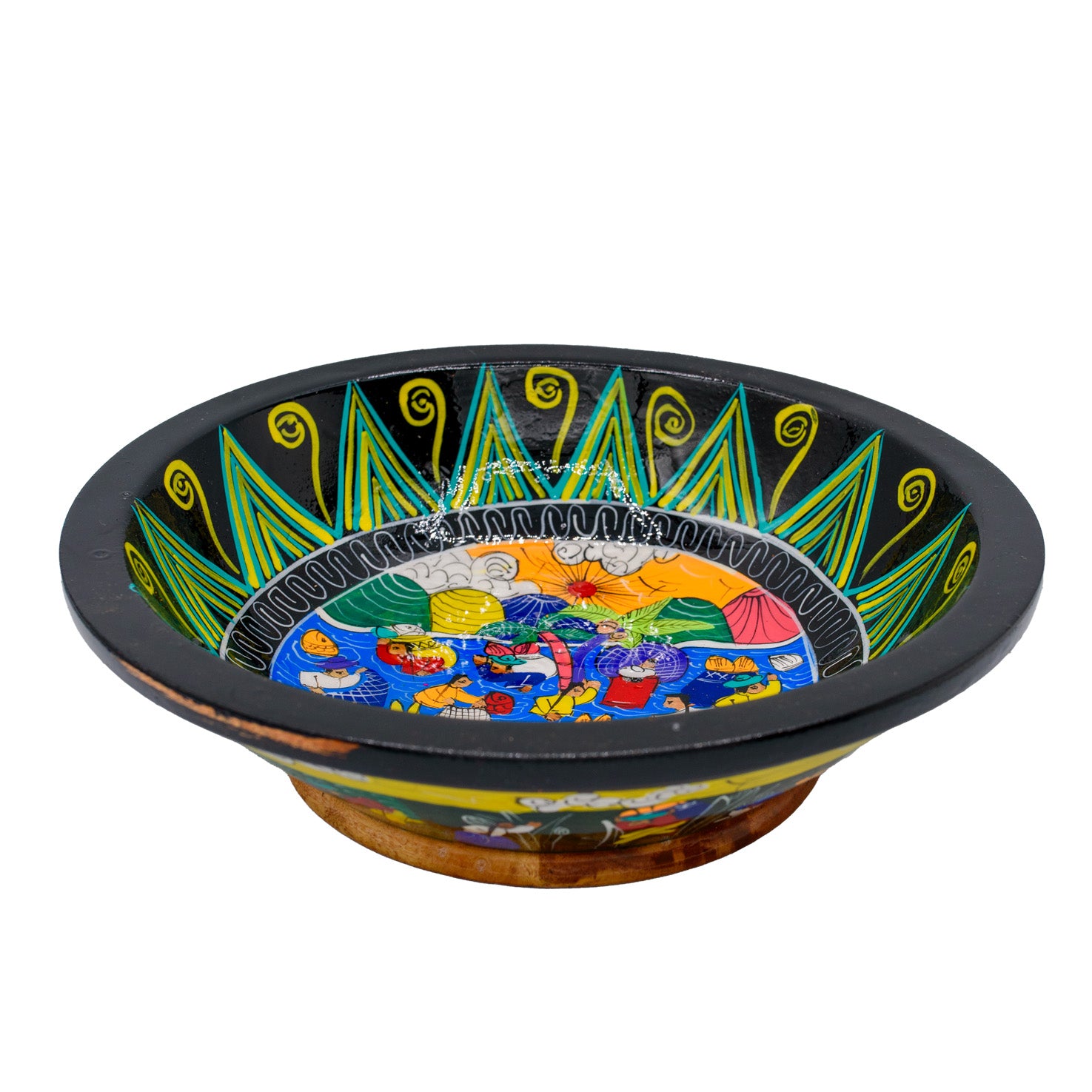 Xalitla Storytelling Wooden Colorful Bowl