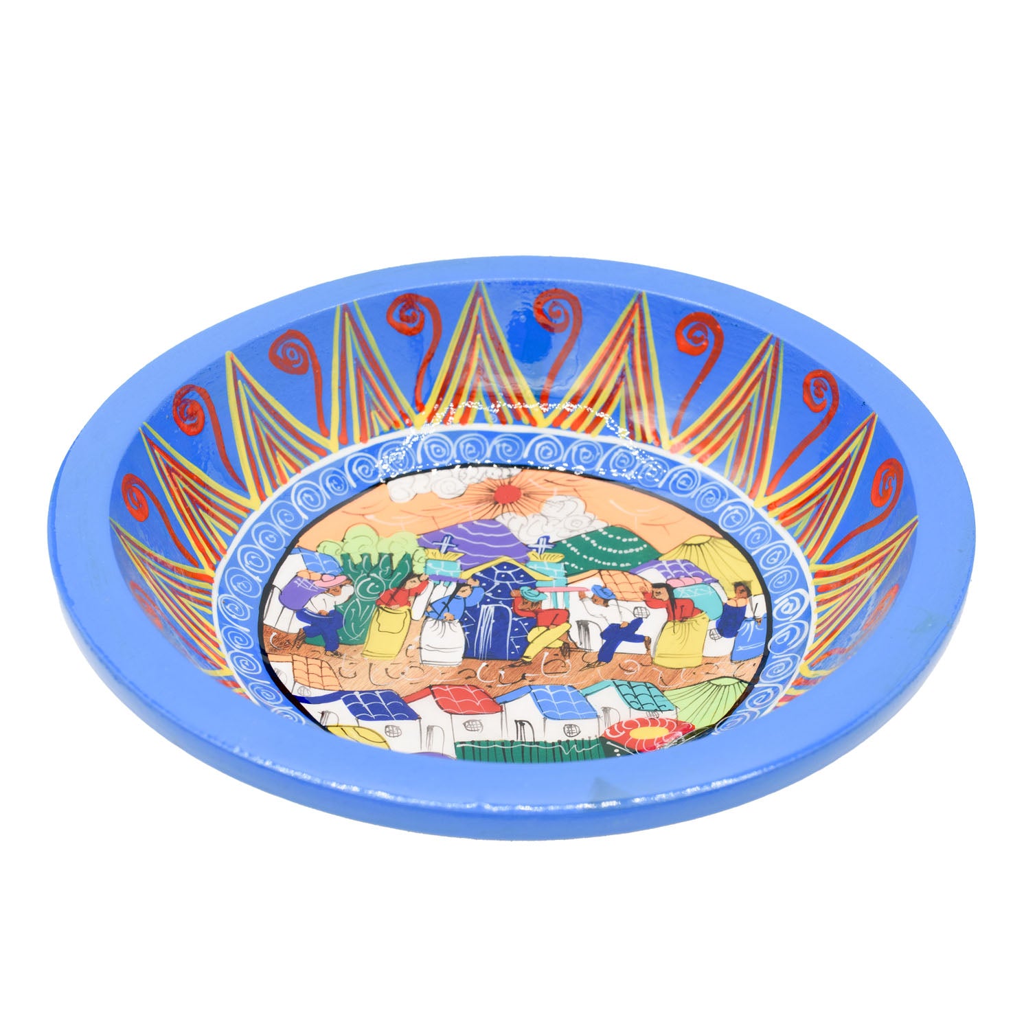 Xalitla Storytelling Wooden Colorful Bowl