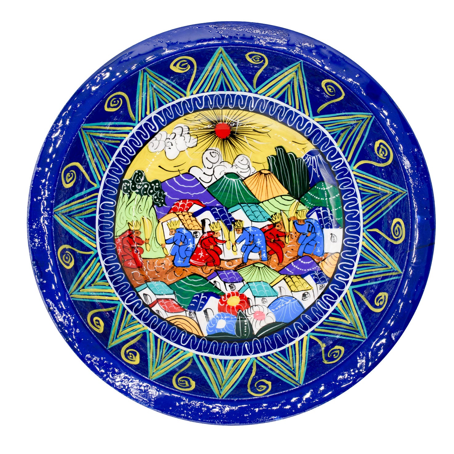 Xalitla Storytelling Wooden Colorful Bowl