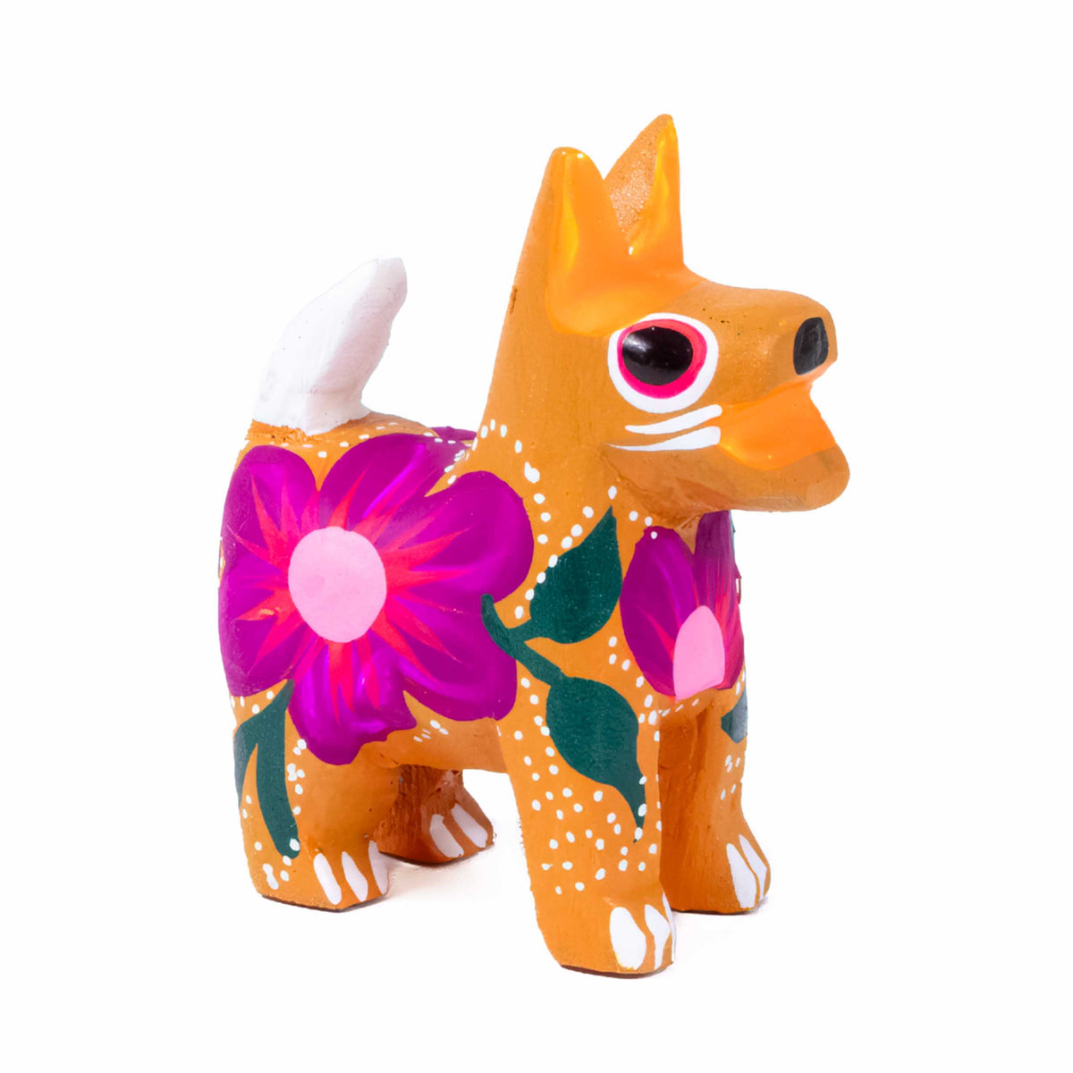 Hand Painted Standing Cat Wooden Figurine