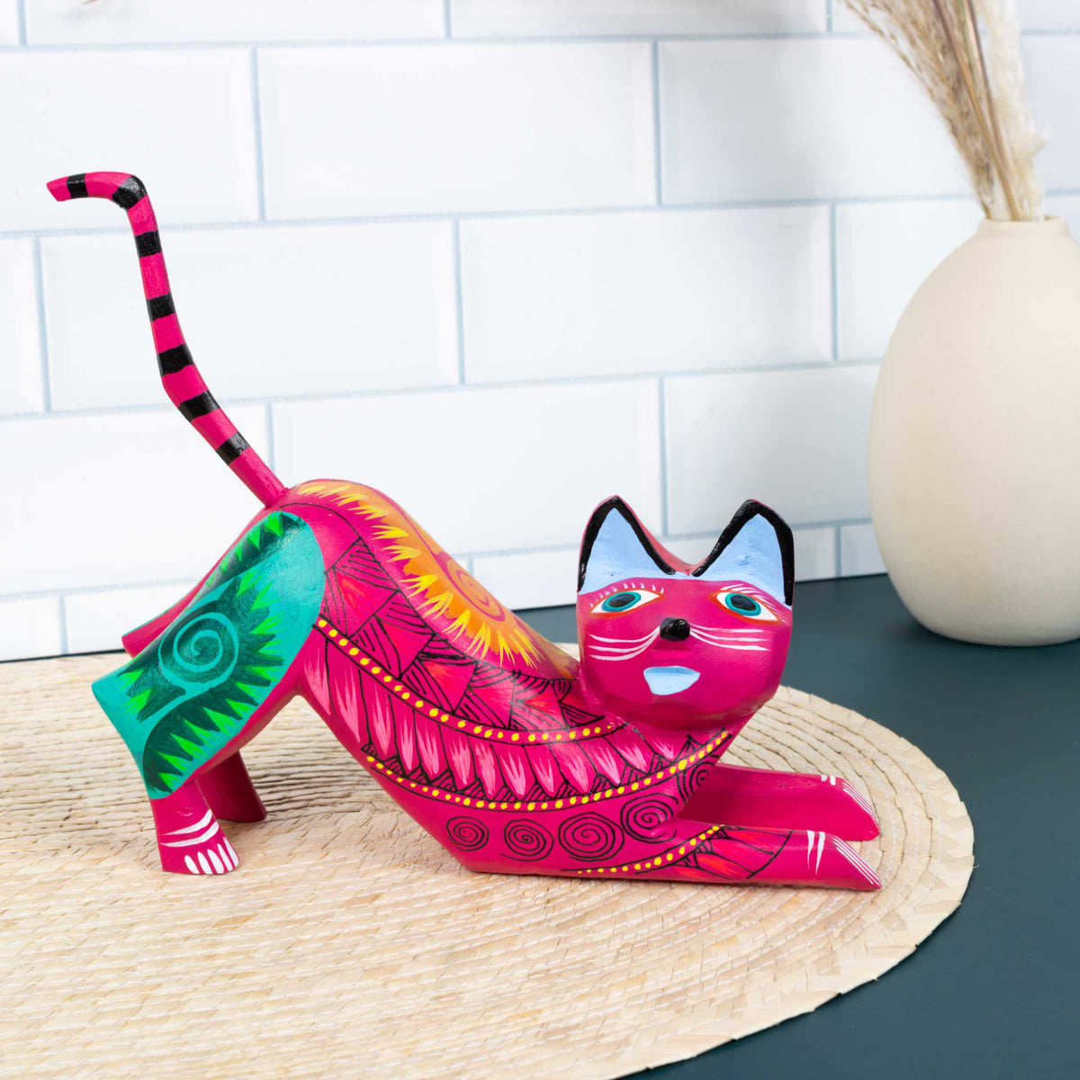 X-Large Cat Alebrije with Frets