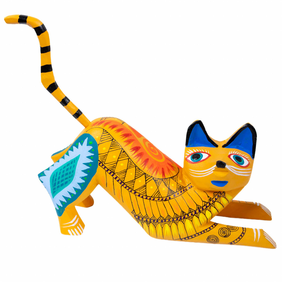 X-Large Cat Alebrije with Frets