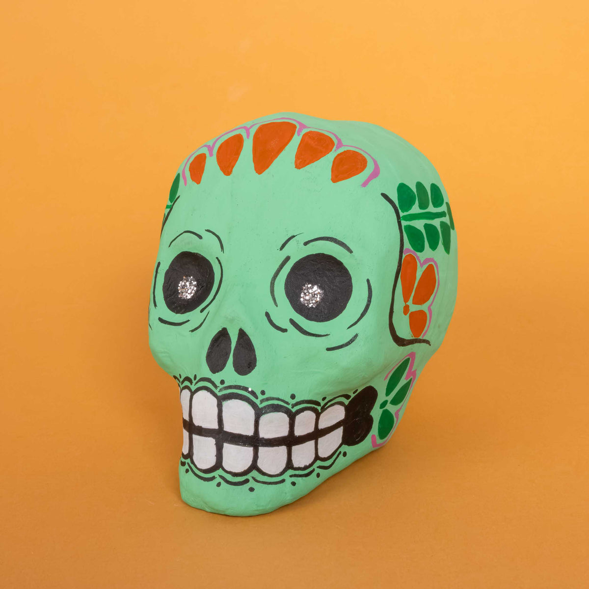 Papier-Mâché Calavera Sugar Skulls Rattles