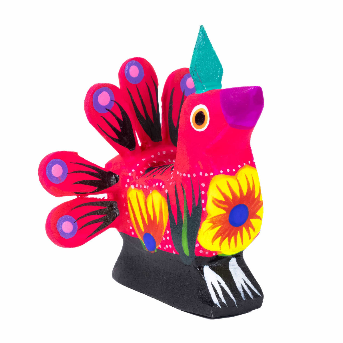 Hand Painted Turkey Bird Wooden Figurine