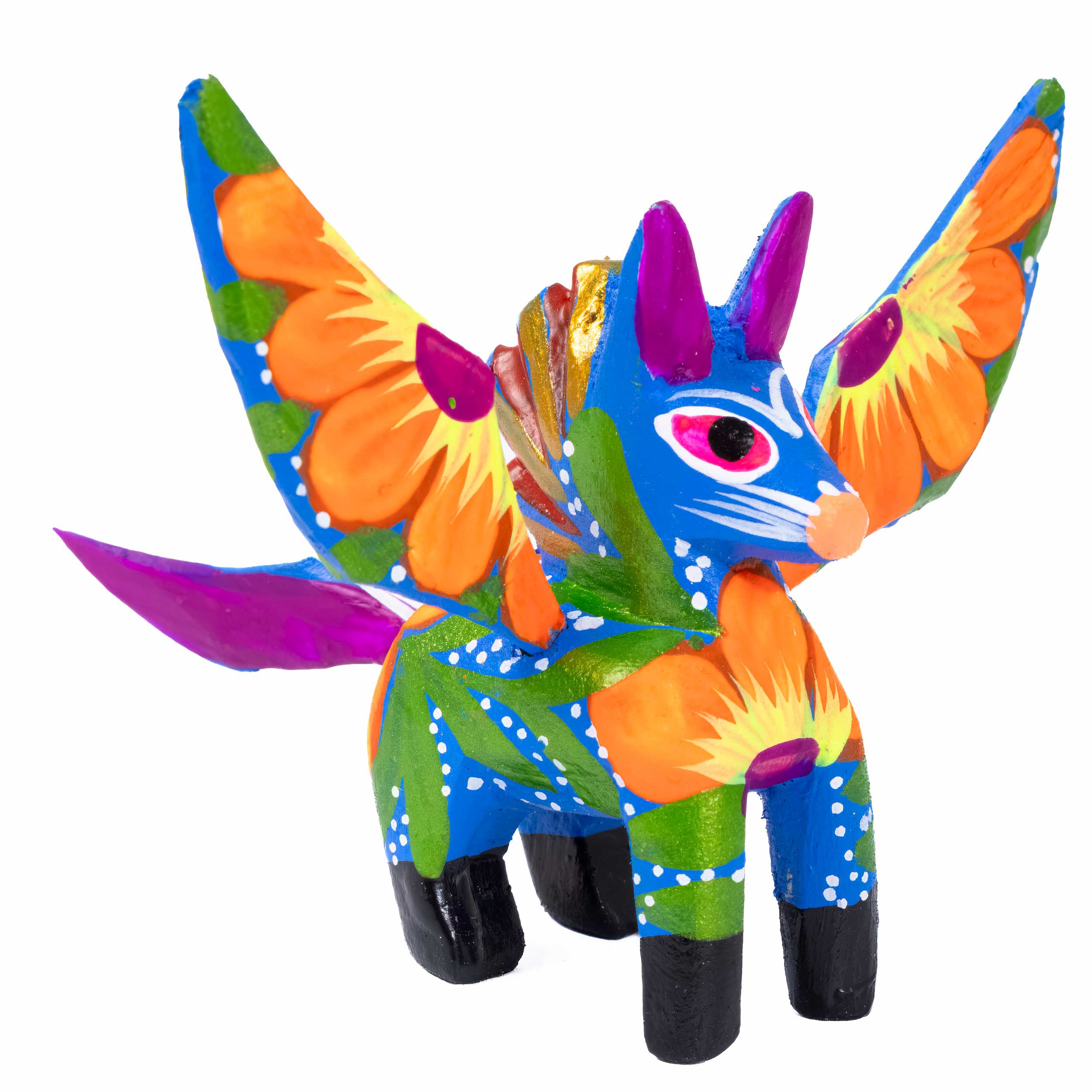 Hand Painted Pegasus Wooden Figurine | Lolo Mexican Mercadito