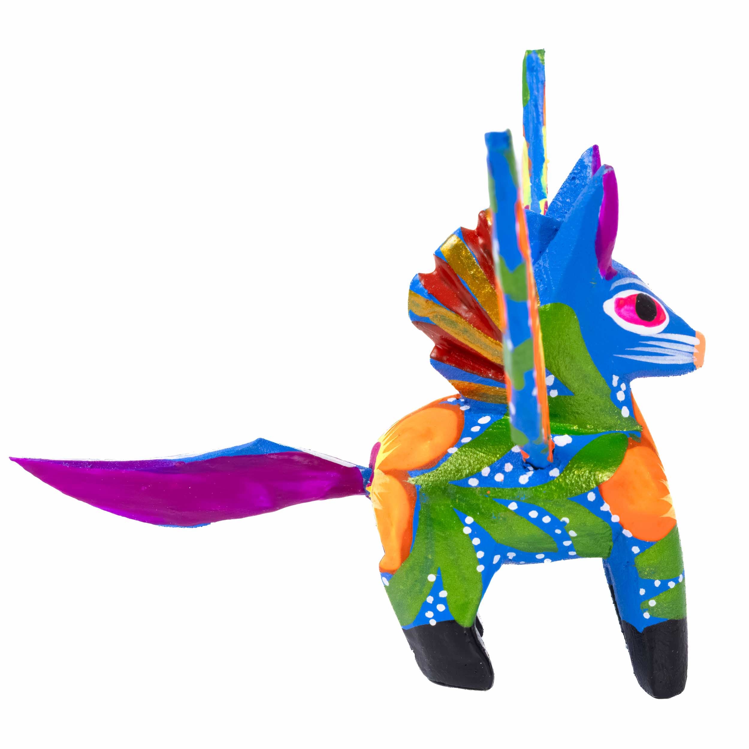 Hand Painted Pegasus Wooden Figurine | Lolo Mexican Mercadito
