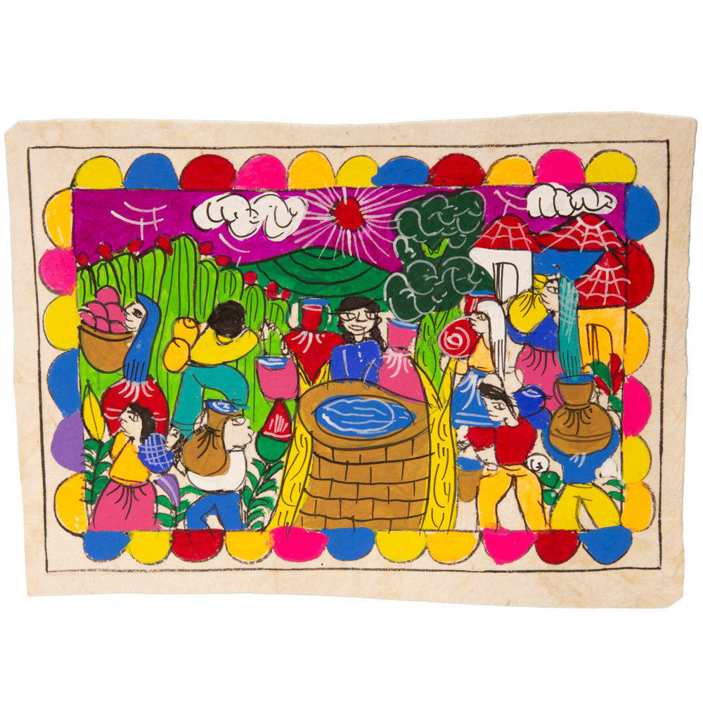 Mini Papel Amate Storytelling Paintings by María