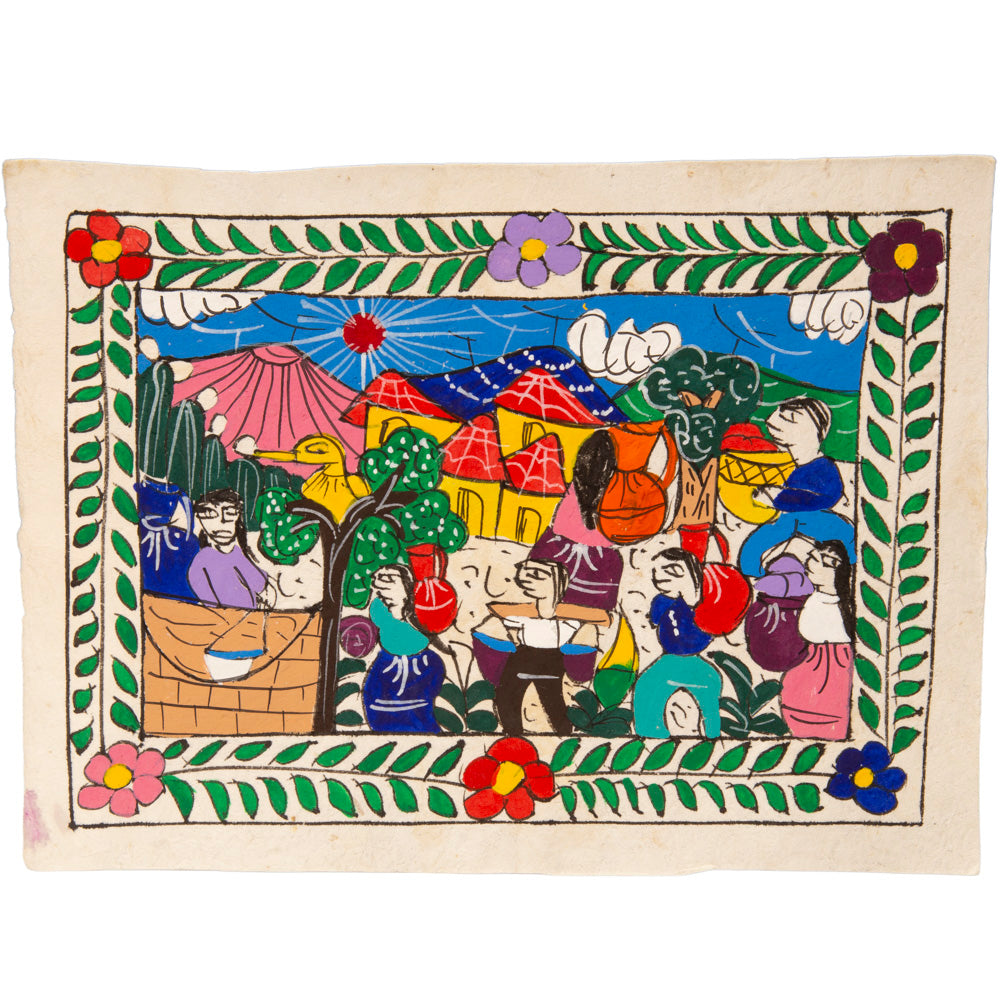 Mini Papel Amate Storytelling Paintings by María