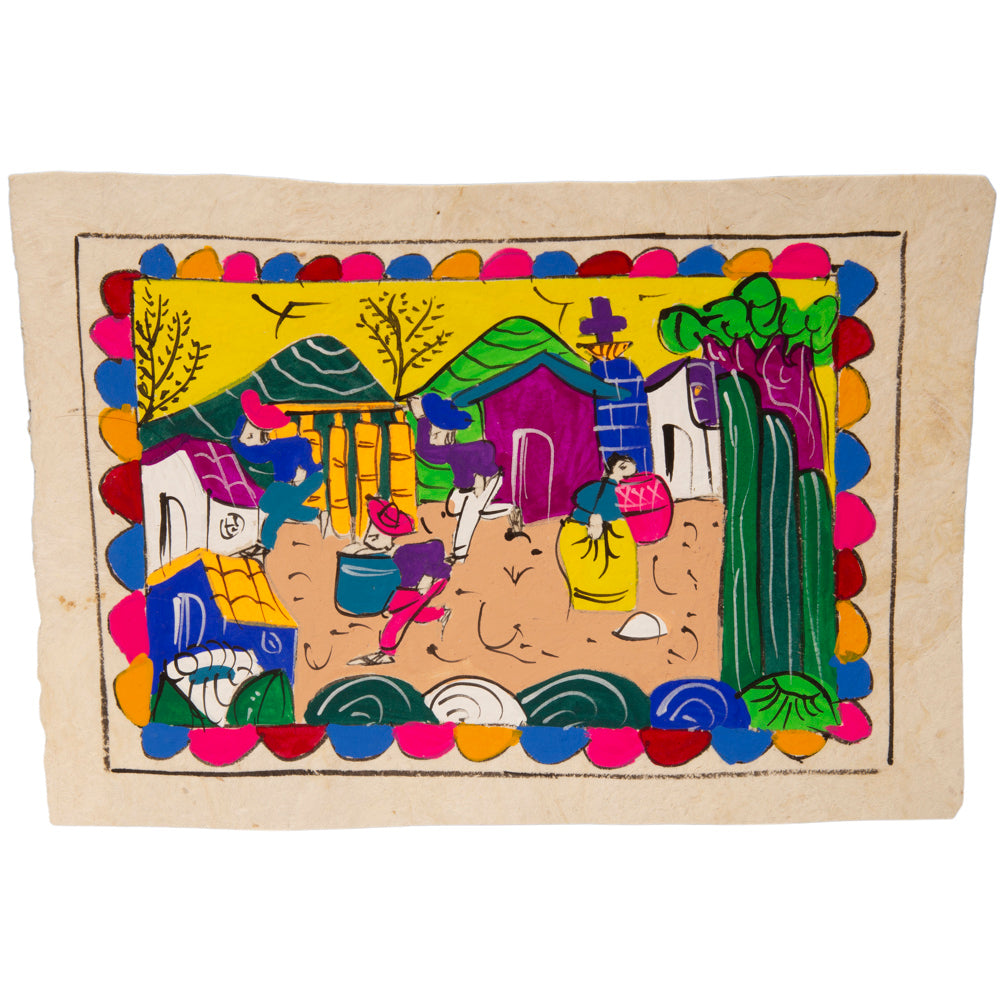 Mini Papel Amate Storytelling Paintings by María