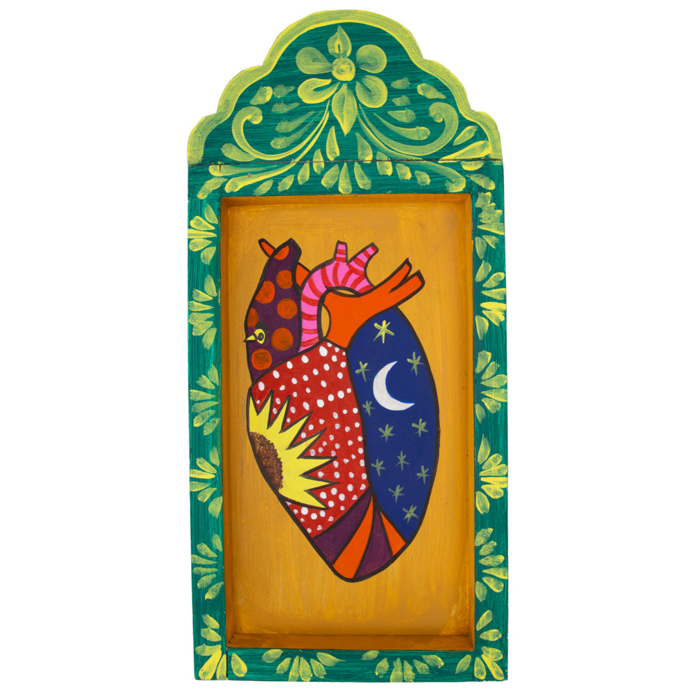 Hearts Hand-Painted Wooden Nicho Frames