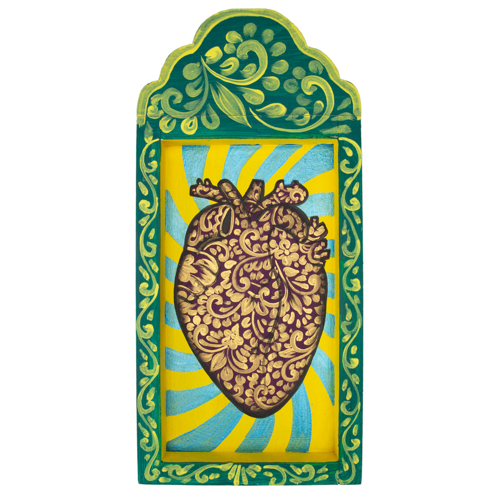 Hearts Hand-Painted Wooden Nicho Frames