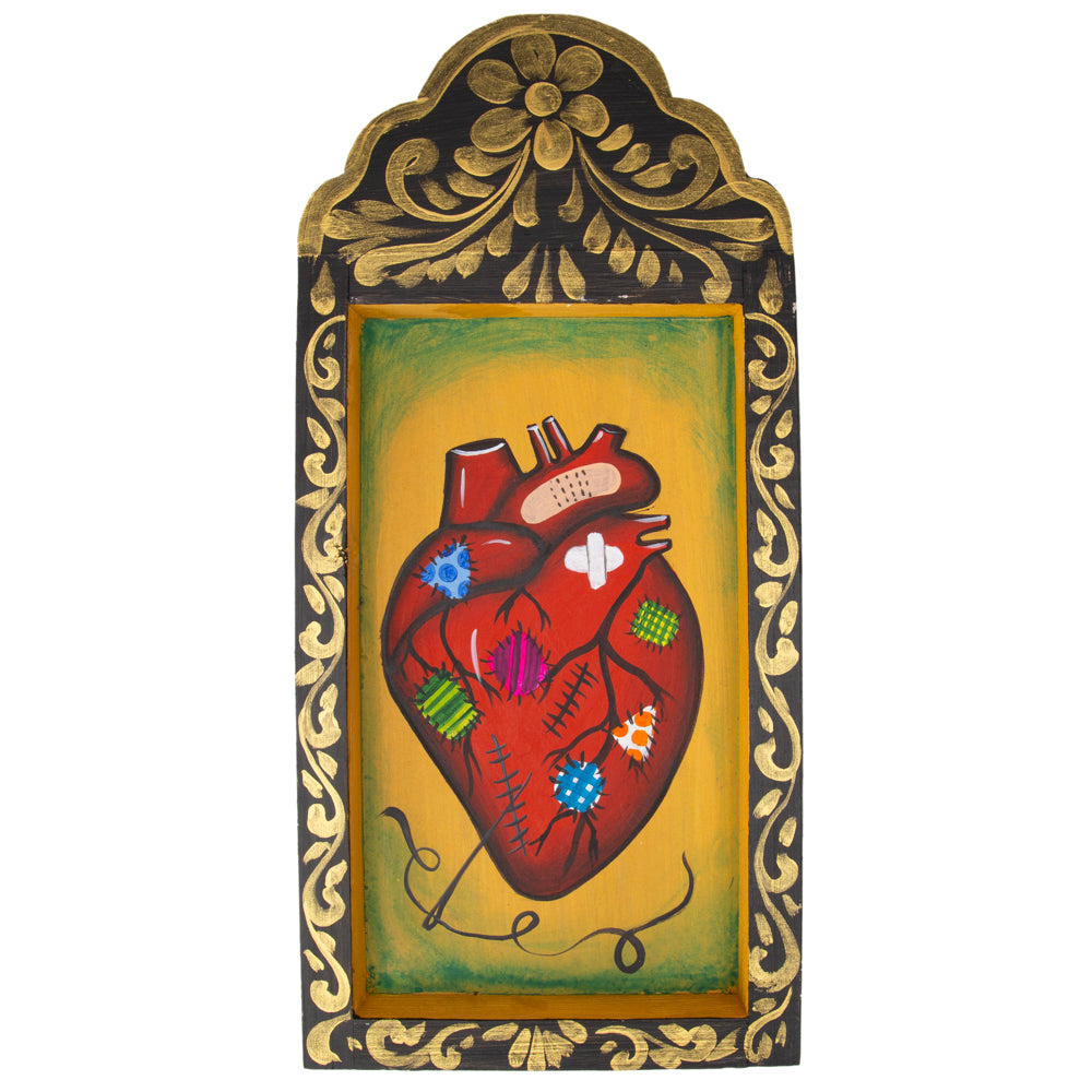 Hearts Hand-Painted Wooden Nicho Frames