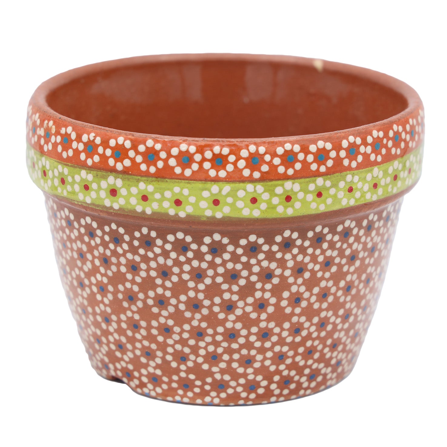 Capula Hand-Painted 4" Clay Planter