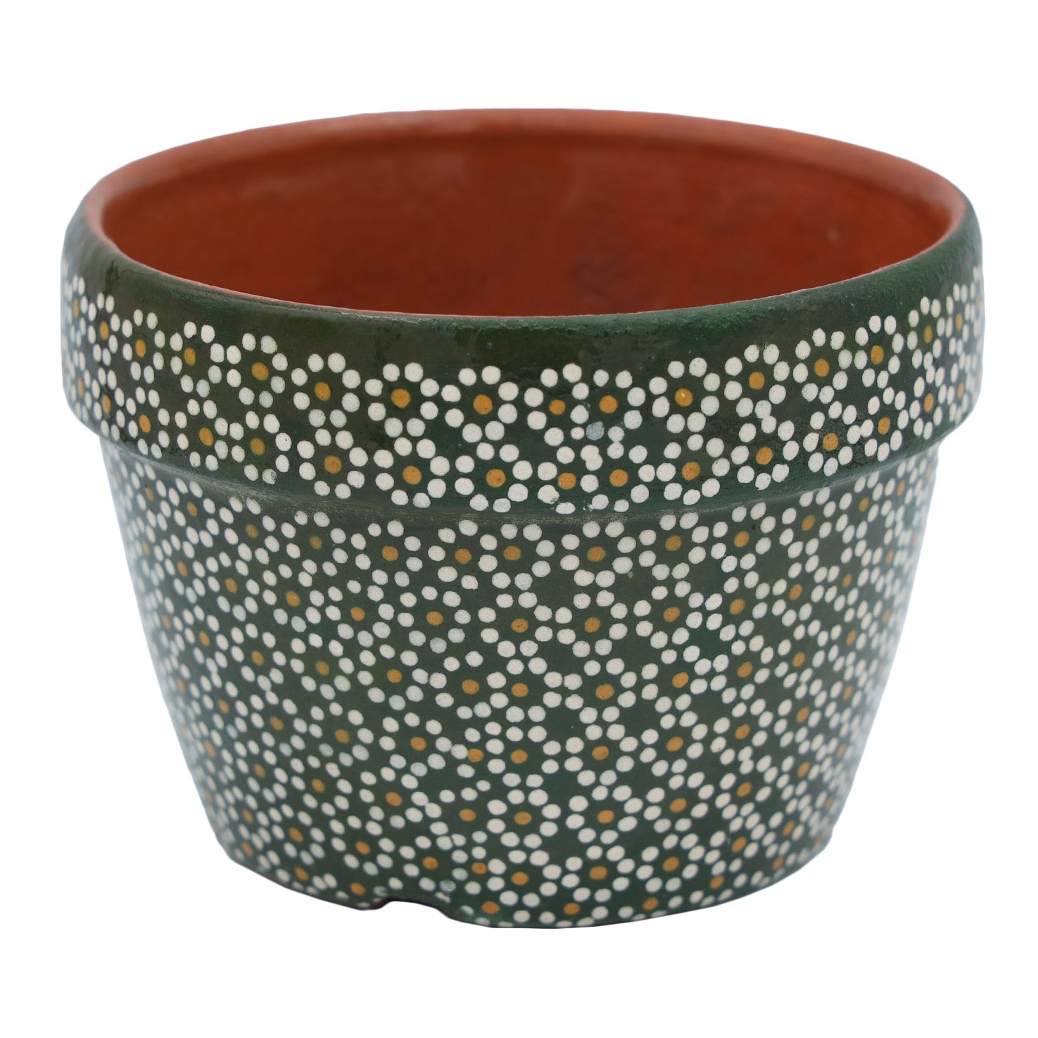 Capula Hand-Painted 4" Clay Planter