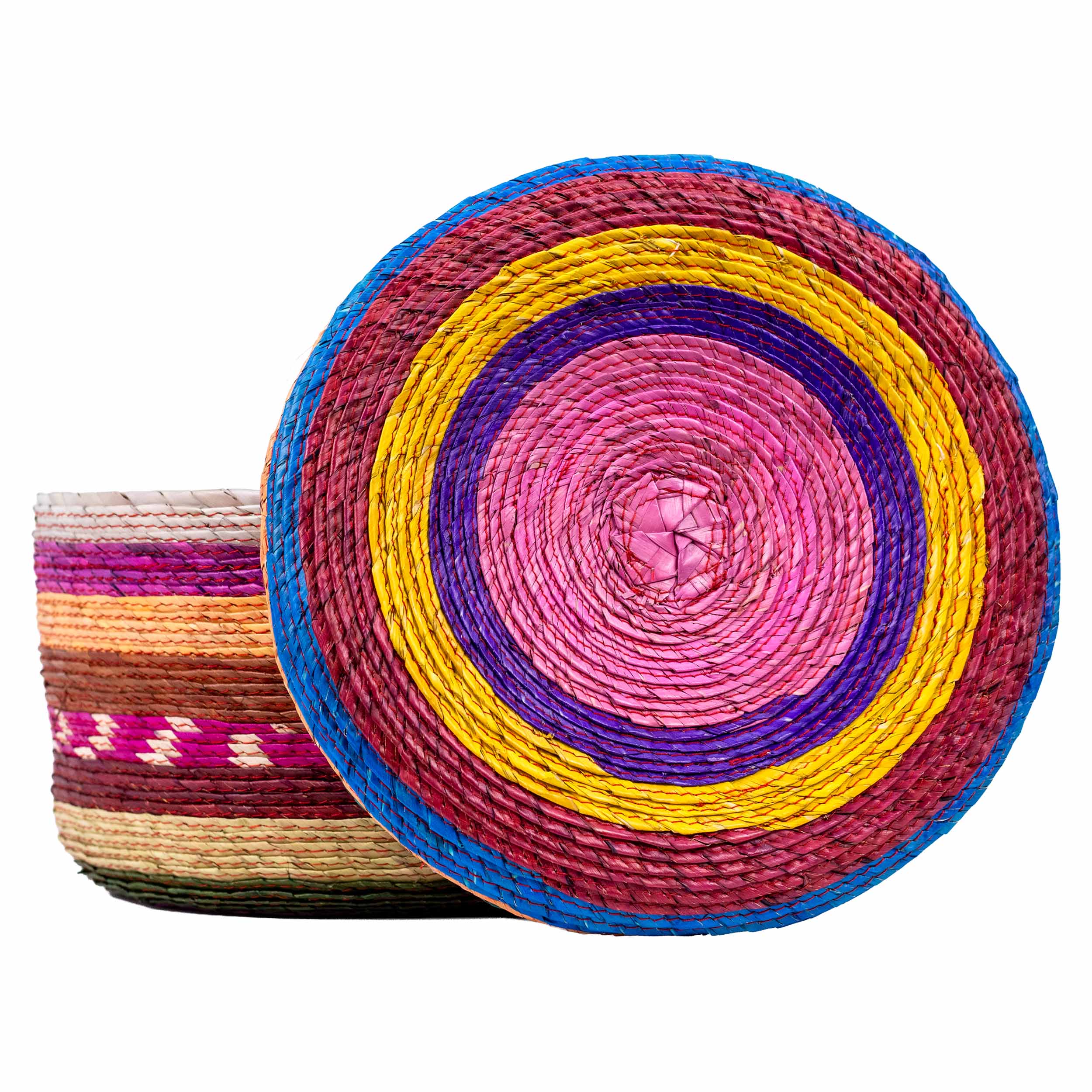 Multicolor Palm Woven Tortilla/Bread Basket