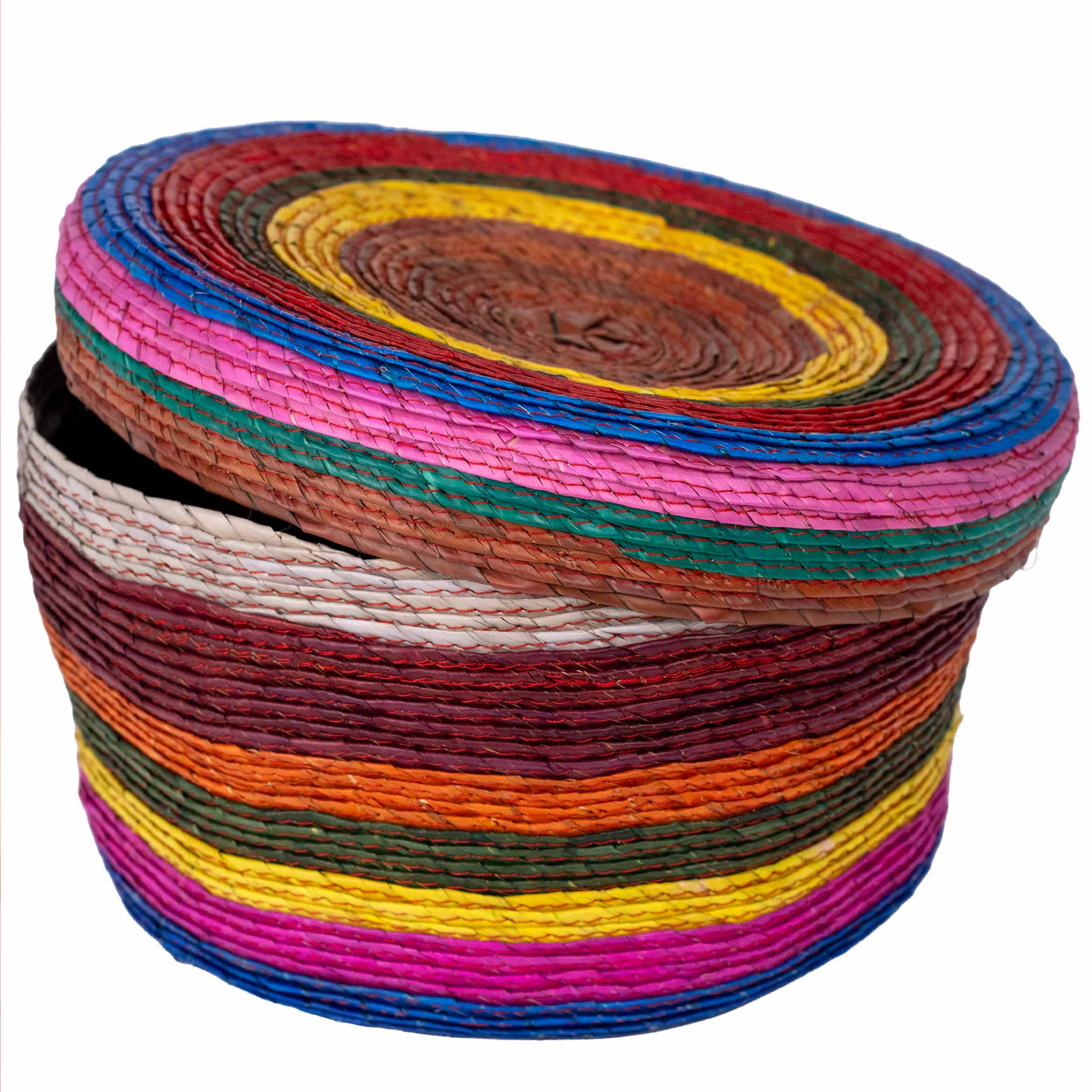 Multicolor Palm Woven Tortilla/Bread Basket