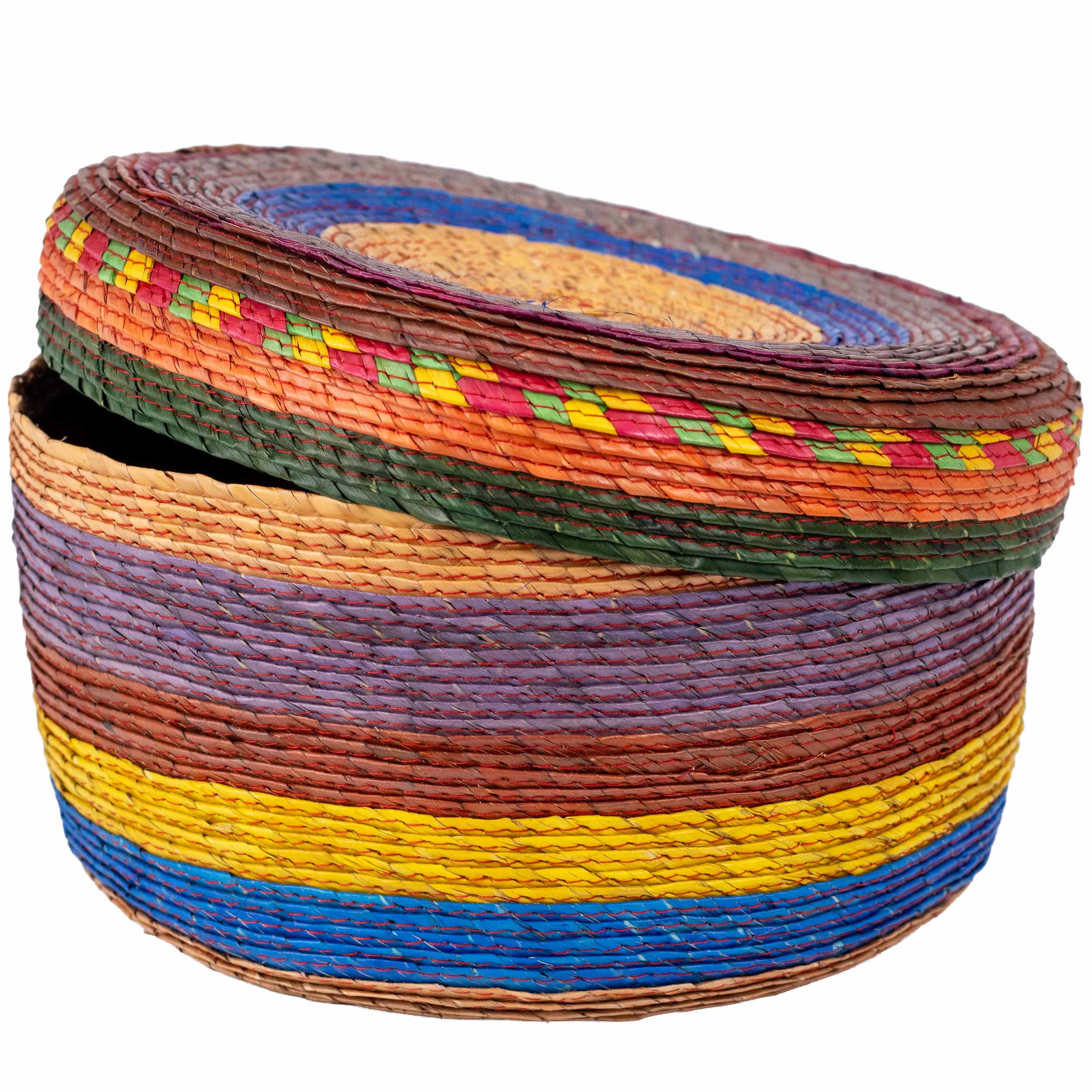Multicolor Palm Woven Tortilla/Bread Basket