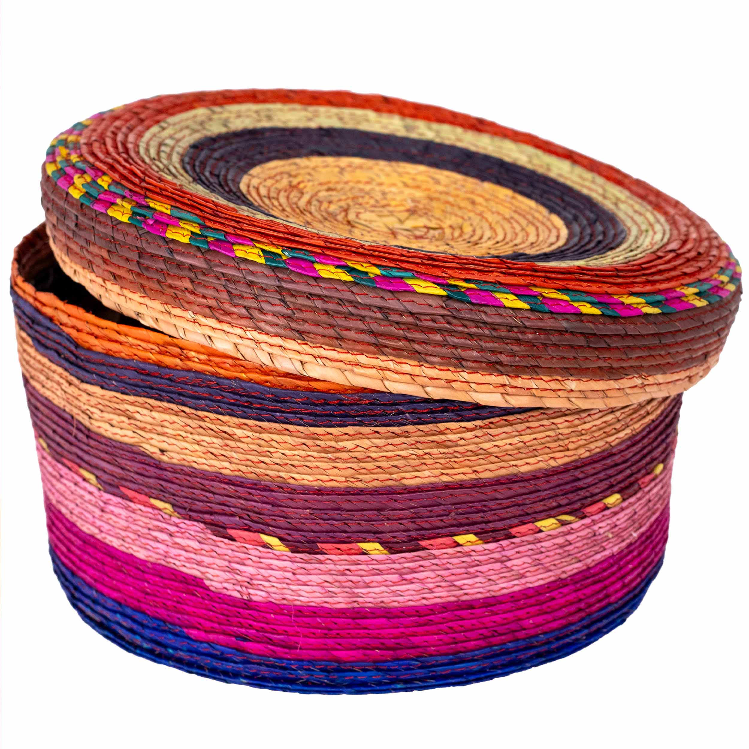 Multicolor Palm Woven Tortilla/Bread Basket