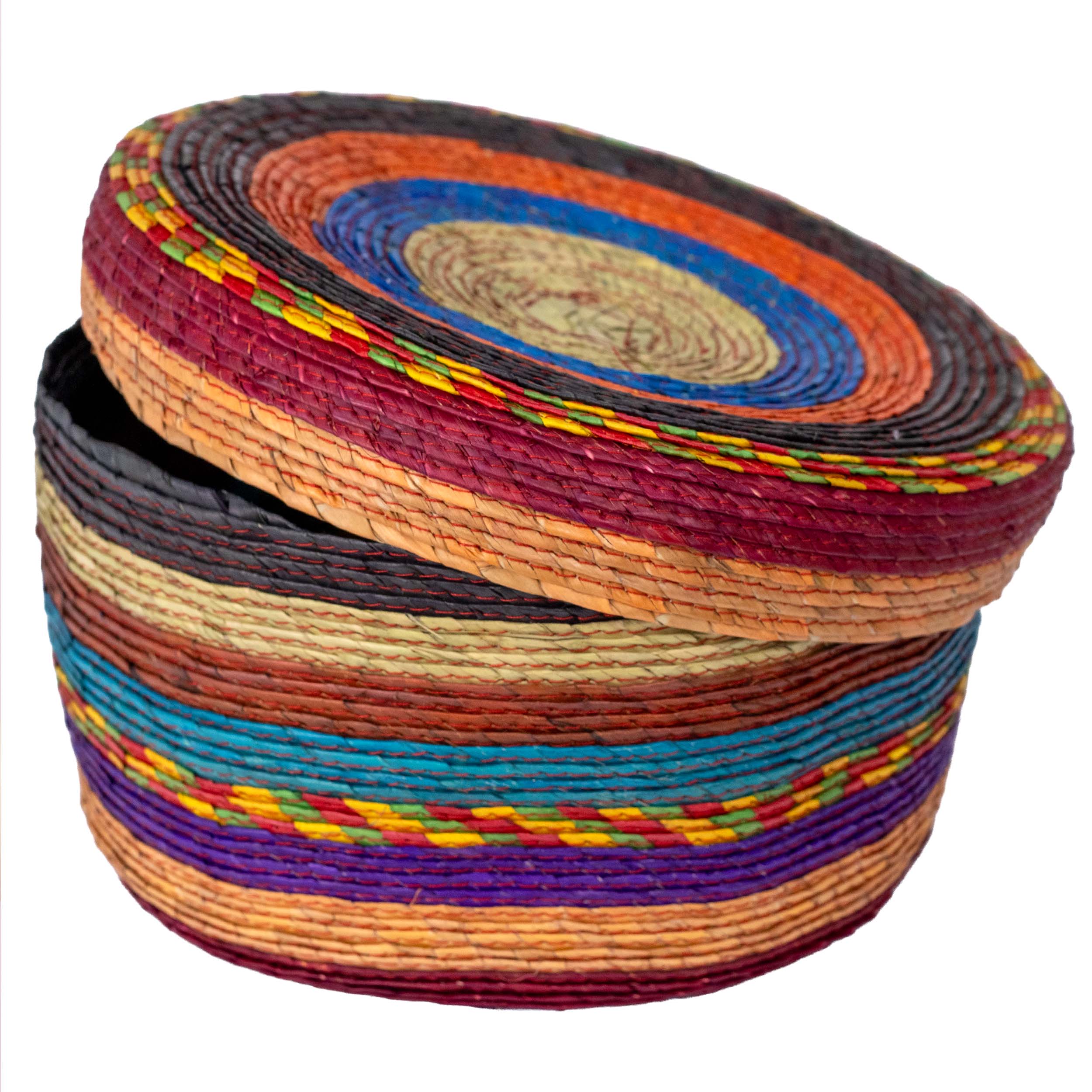 Multicolor Palm Woven Tortilla/Bread Basket