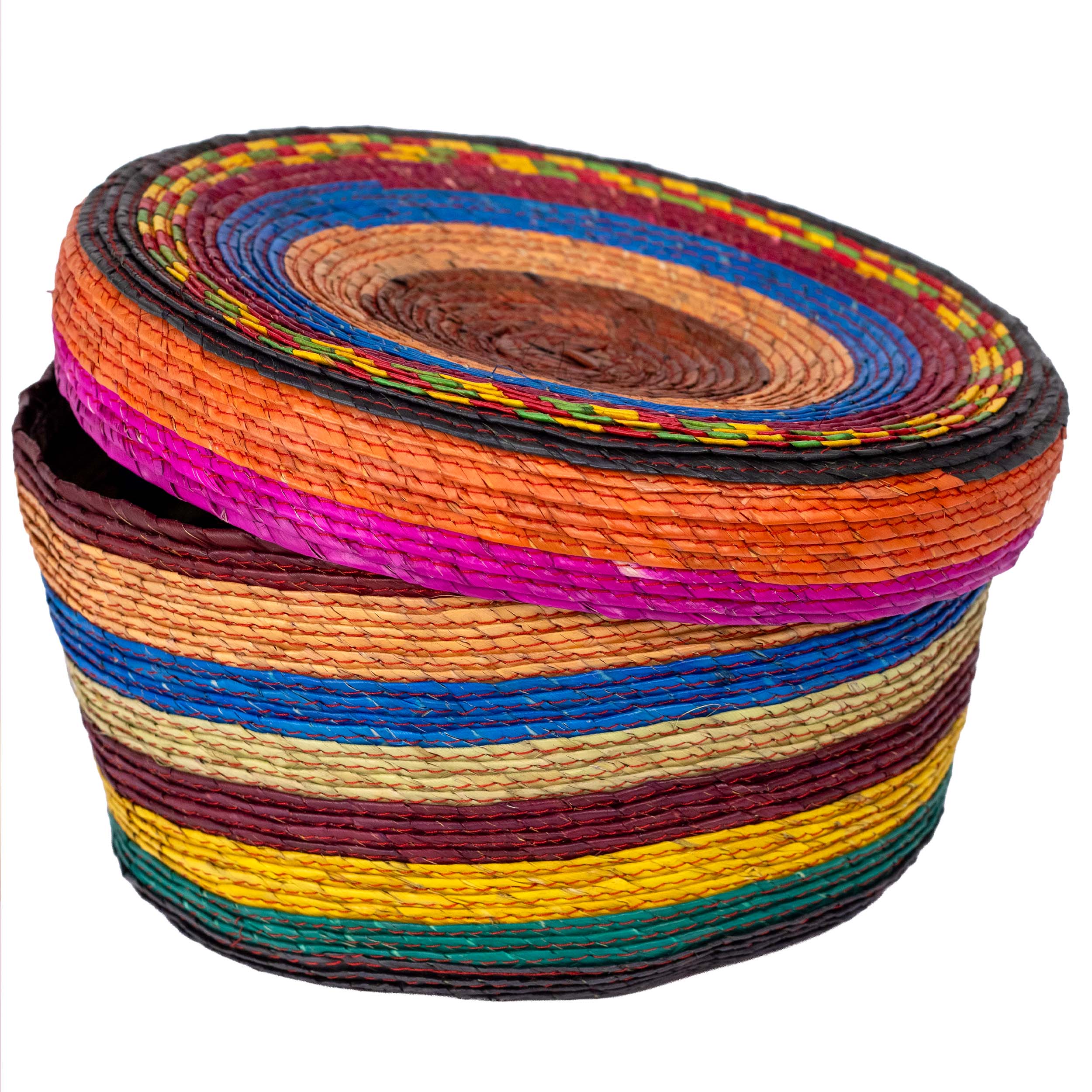 Multicolor Palm Woven Tortilla/Bread Basket