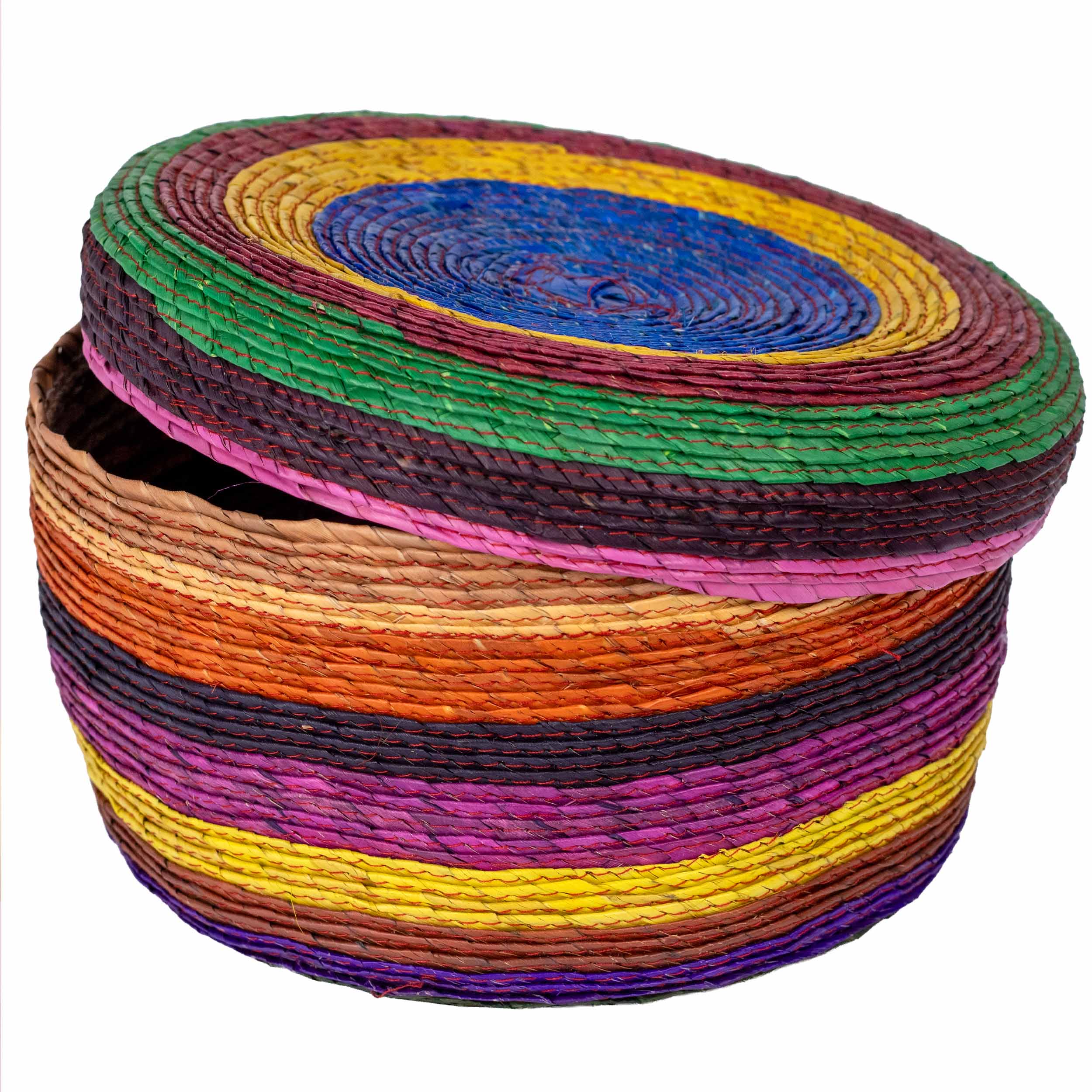 Multicolor Palm Woven Tortilla/Bread Basket