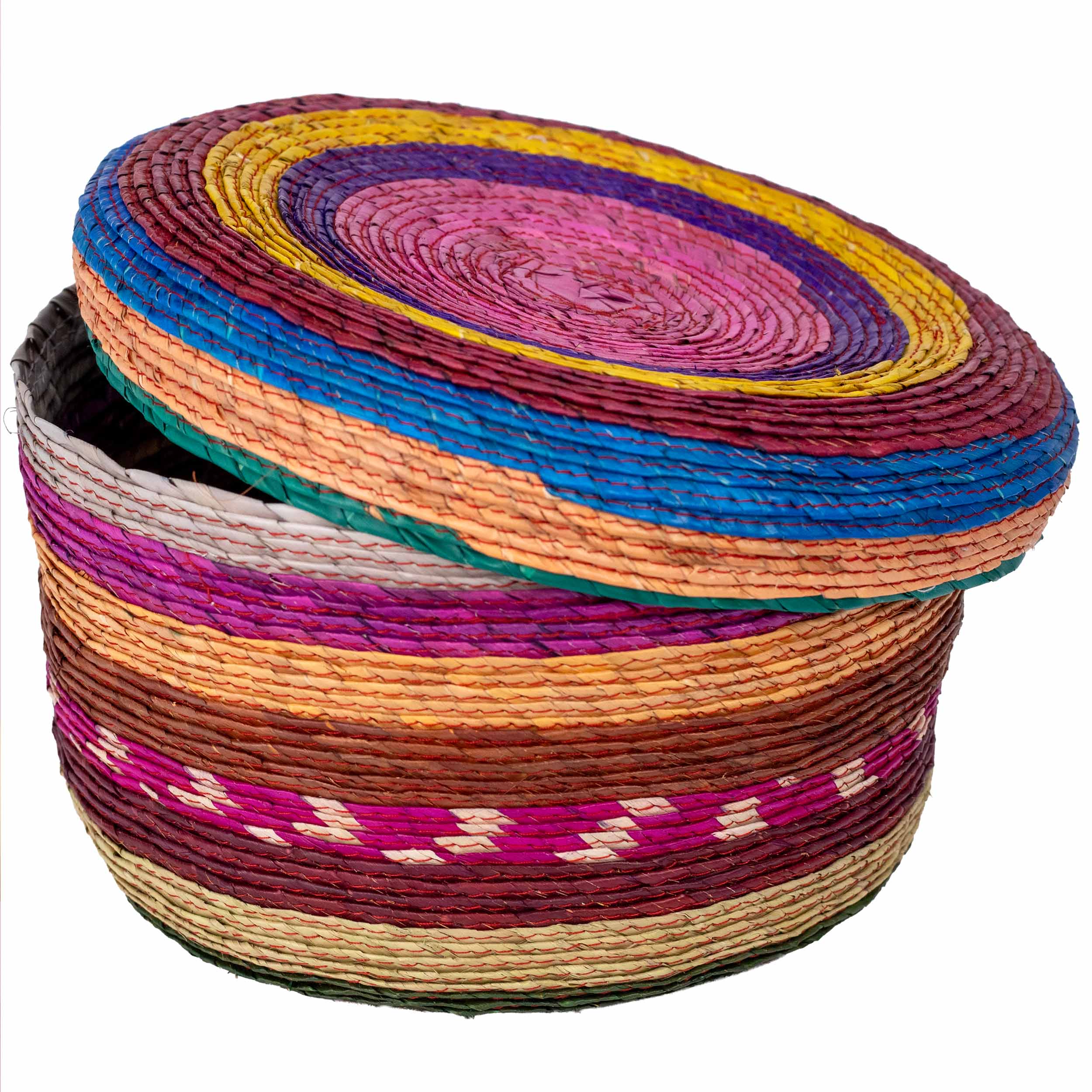 Multicolor Palm Woven Tortilla/Bread Basket
