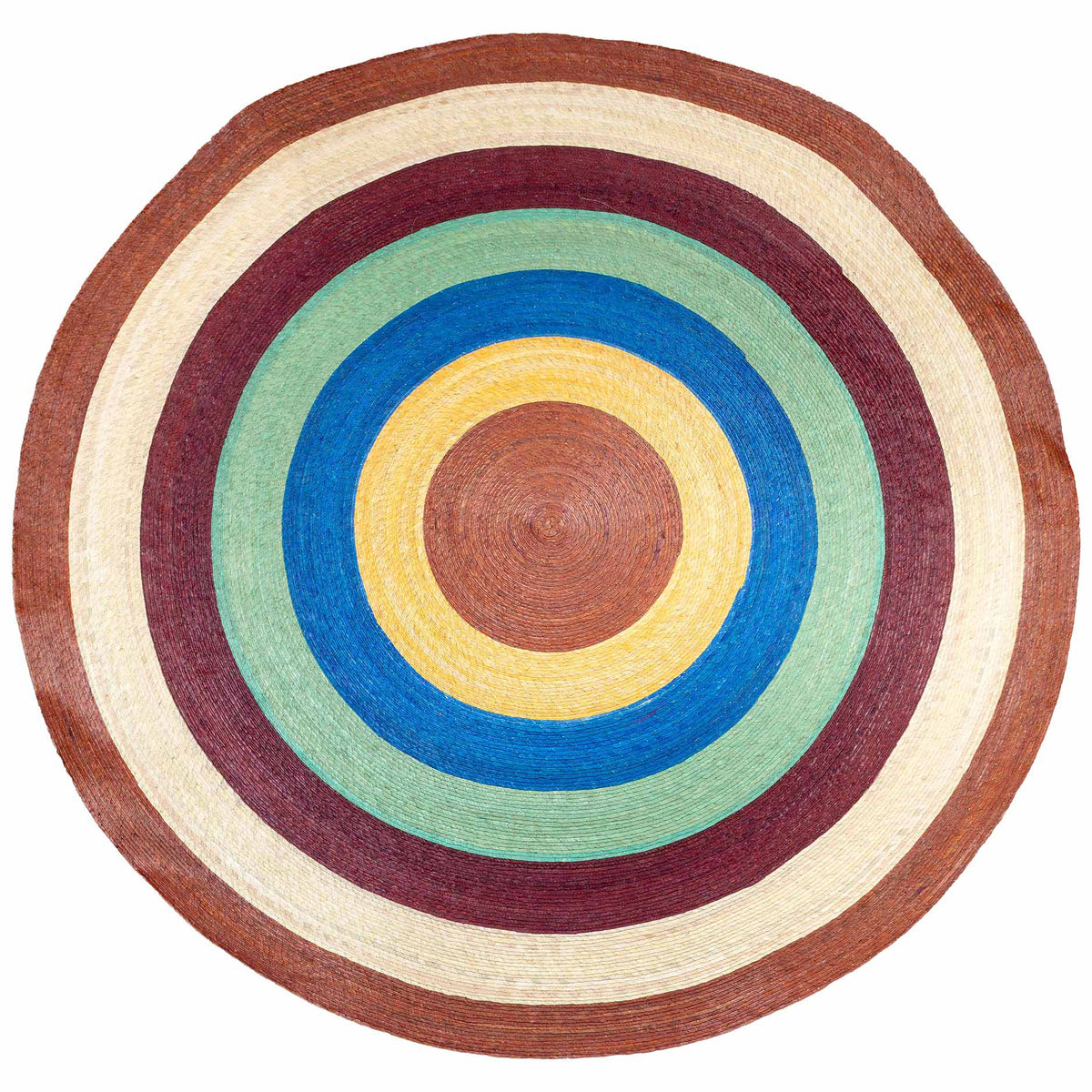 Handwoven Palm Round Area Rug (59" diameter)