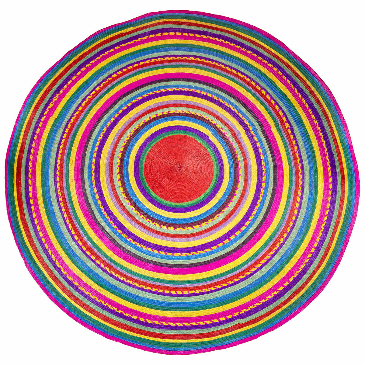 Handwoven Palm Round Area Rug (59" diameter)