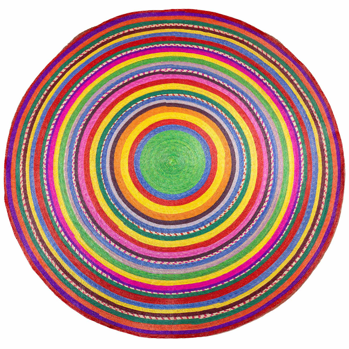 Handwoven Palm Round Area Rug (59" diameter)