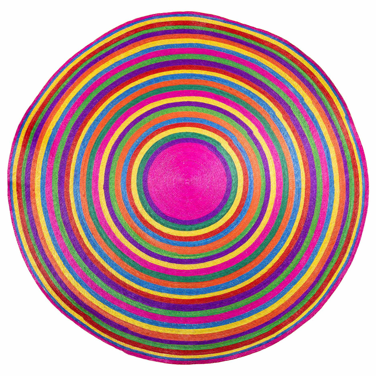 Handwoven Palm Round Area Rug (59" diameter)