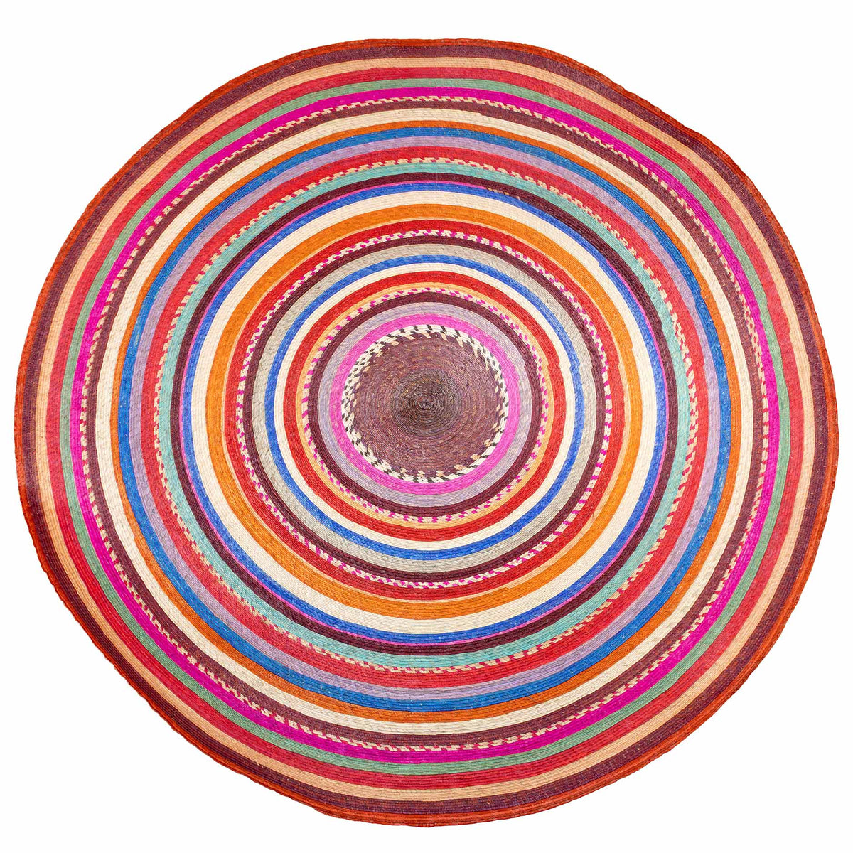 Handwoven Palm Round Area Rug (59" diameter)