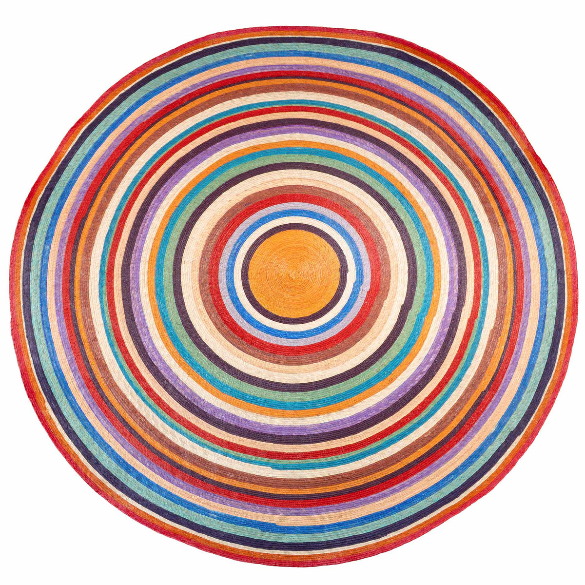 Handwoven Palm Round Area Rug (59" diameter)