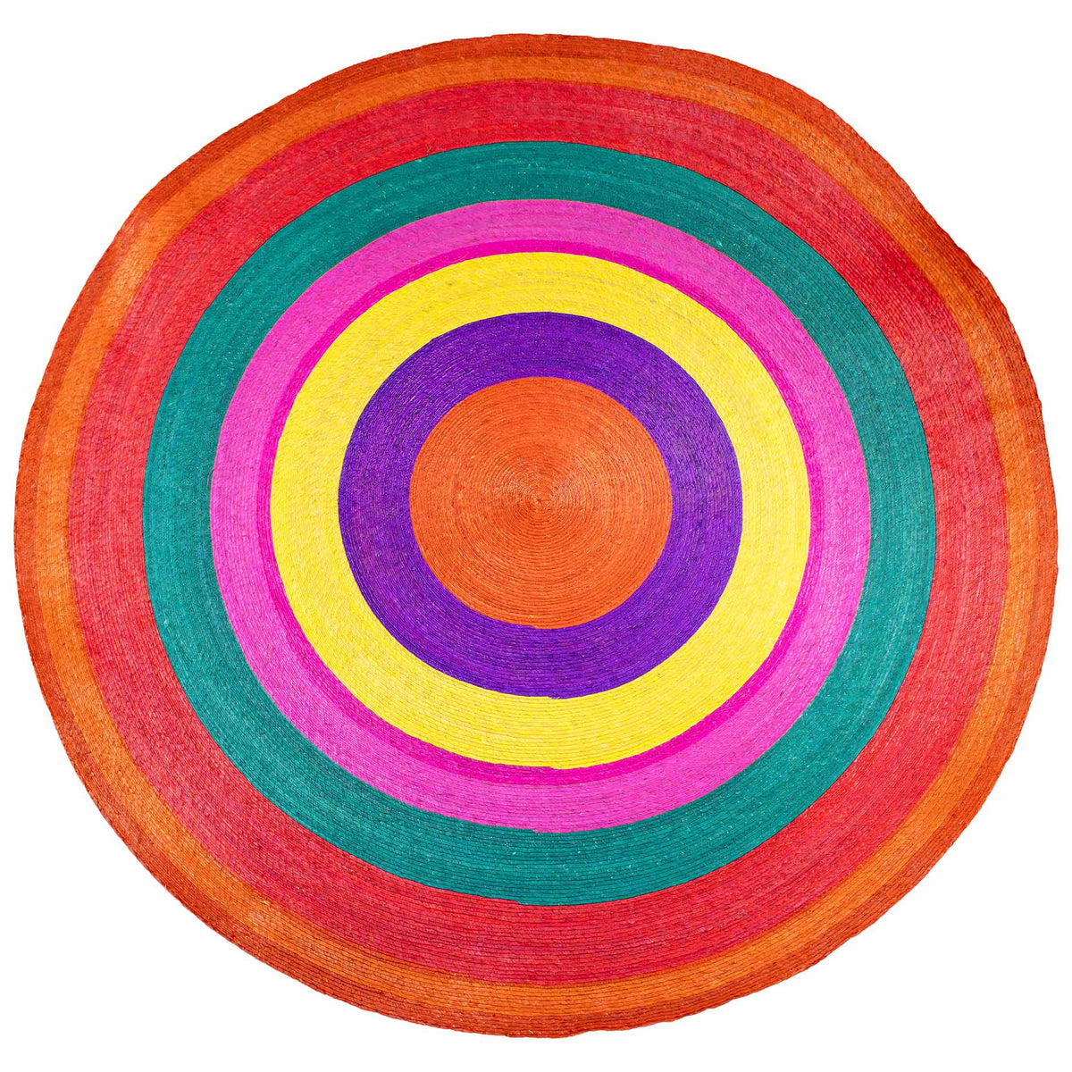 Handwoven Palm Round Area Rug (59" diameter)
