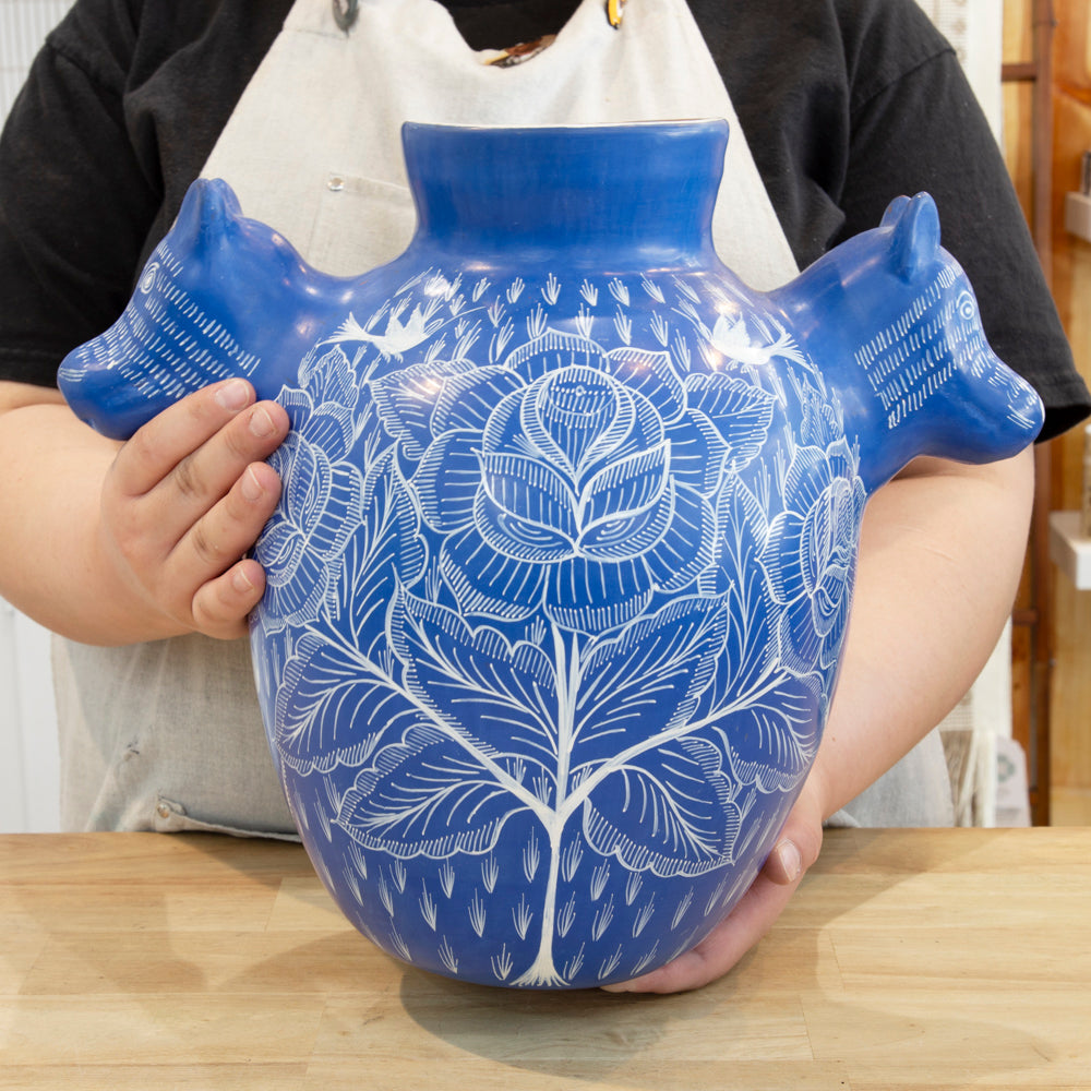 Huancito Large Coyote Vase