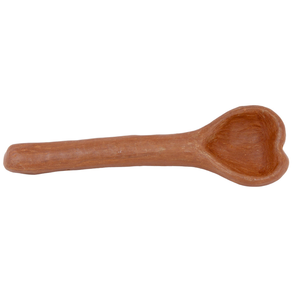 Red Clay Heart-Shaped Spoon