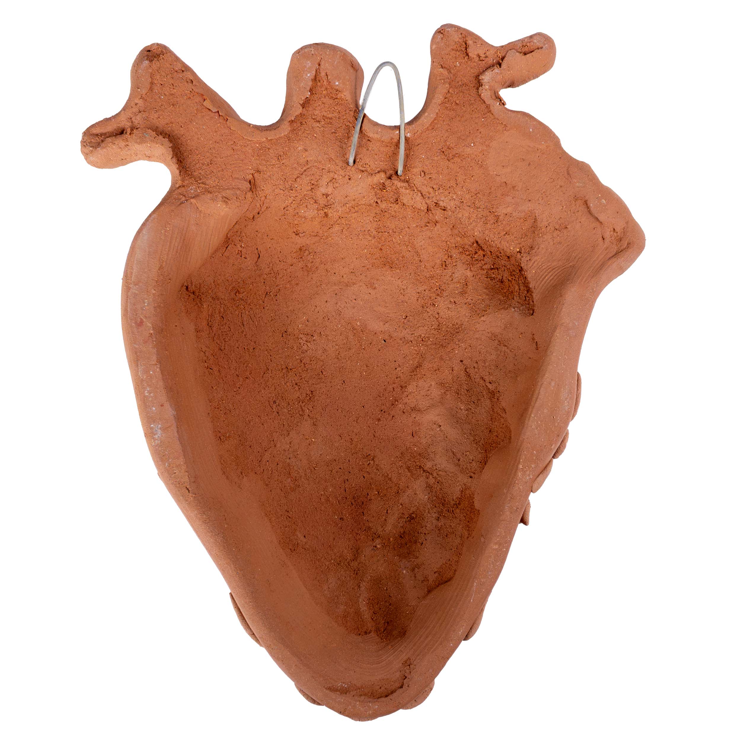 Mi Corazón de Flor Barro Pigmentado Heart Clay Wall Art