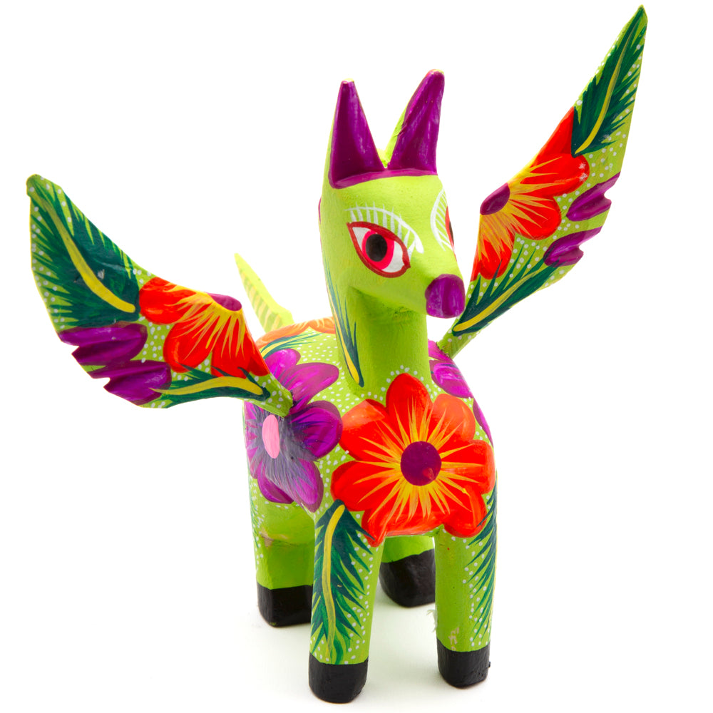 Large Hand Painted Pegasus Wooden Alebrije