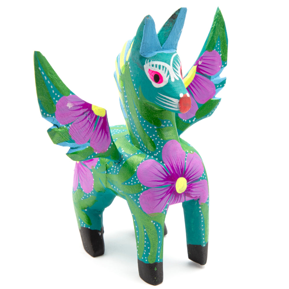 Large Hand Painted Pegasus Wooden Alebrije