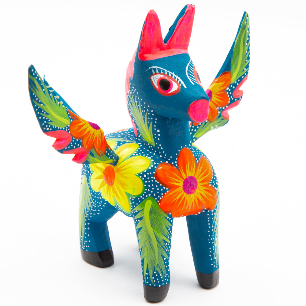 Large Hand Painted Pegasus Wooden Alebrije