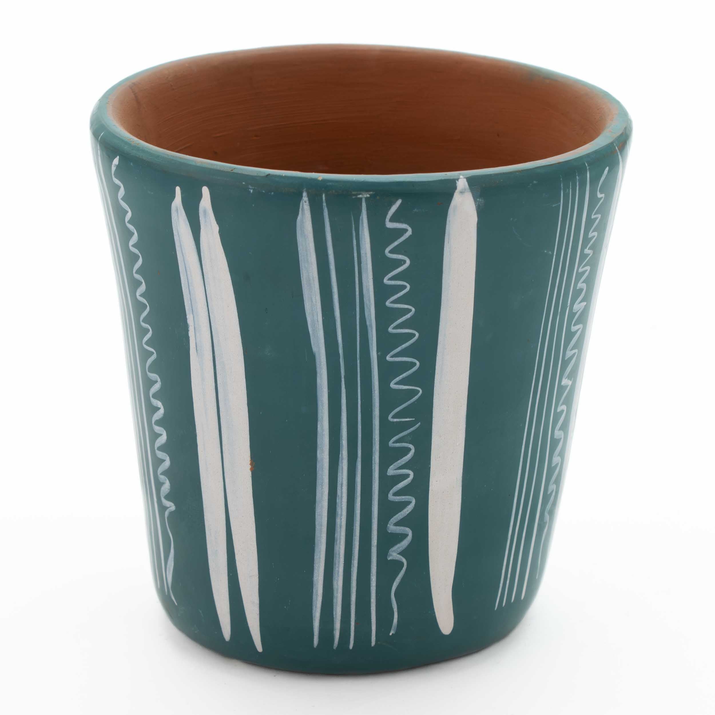 Huancito Hand-Painted Lineas Clay Cup