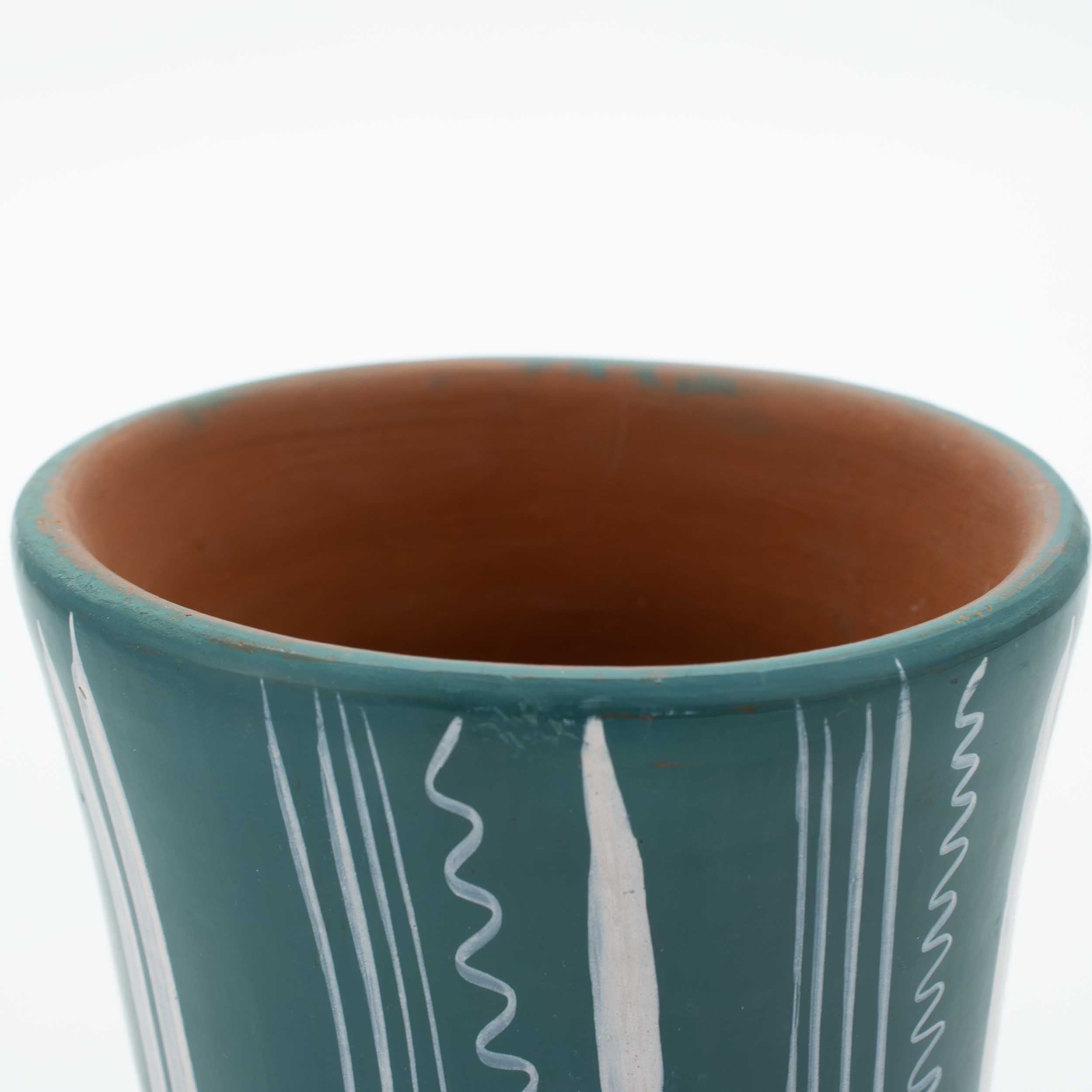Huancito Hand-Painted Lineas Clay Cup